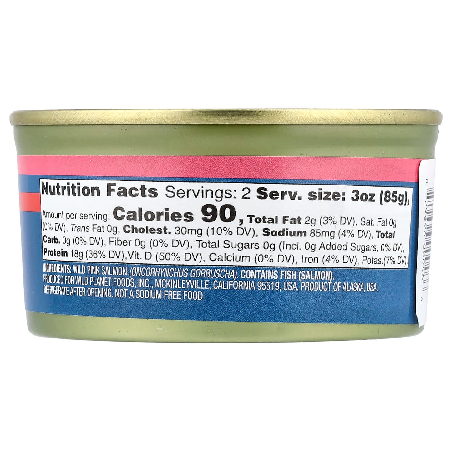 Wild Planet, Wild Pink Salmon, No Salt Added, 6 oz (170 g) - Image 2