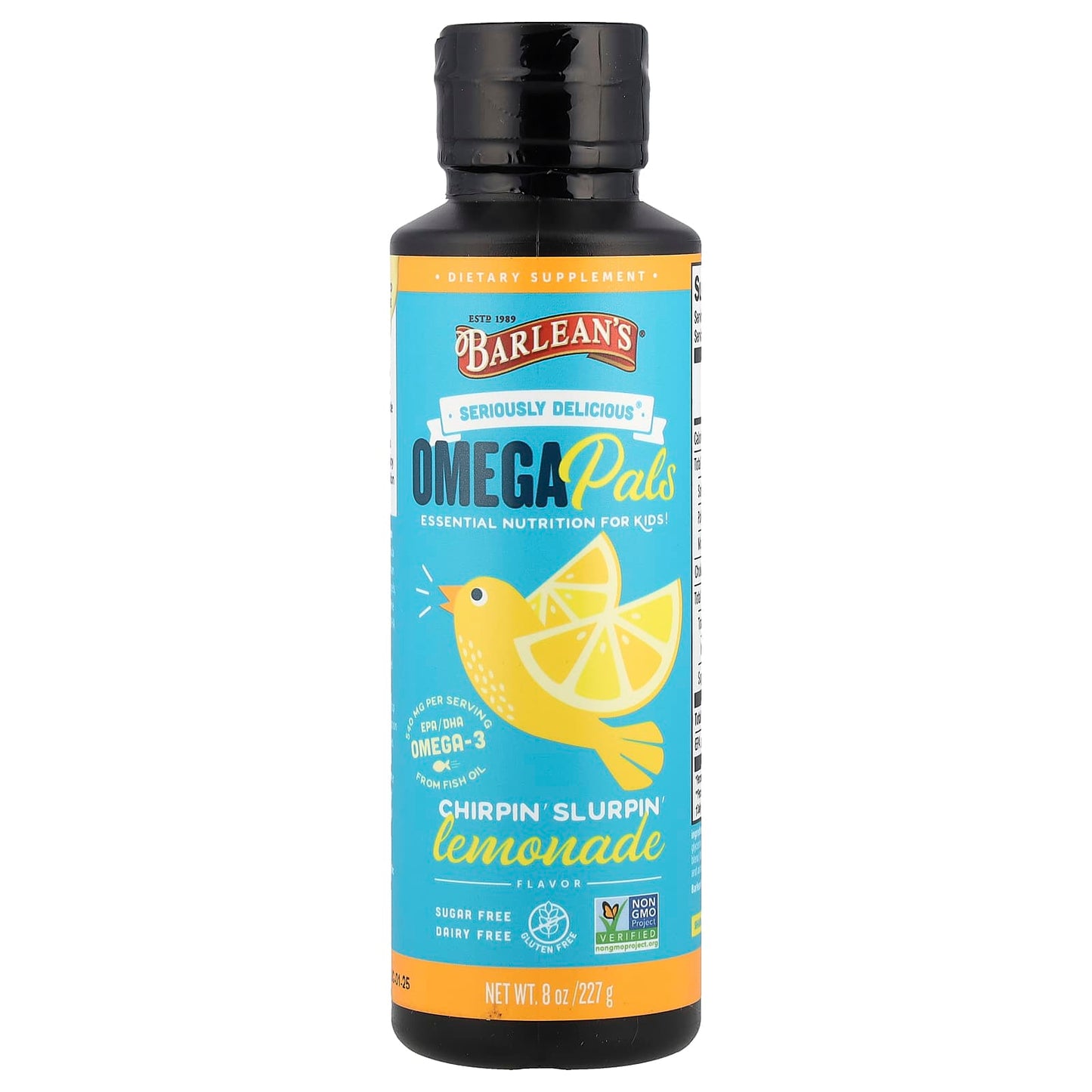 Barleans Omega Pals for Kids - Chirpin Slurpin Lemonade, 227g - Image 1