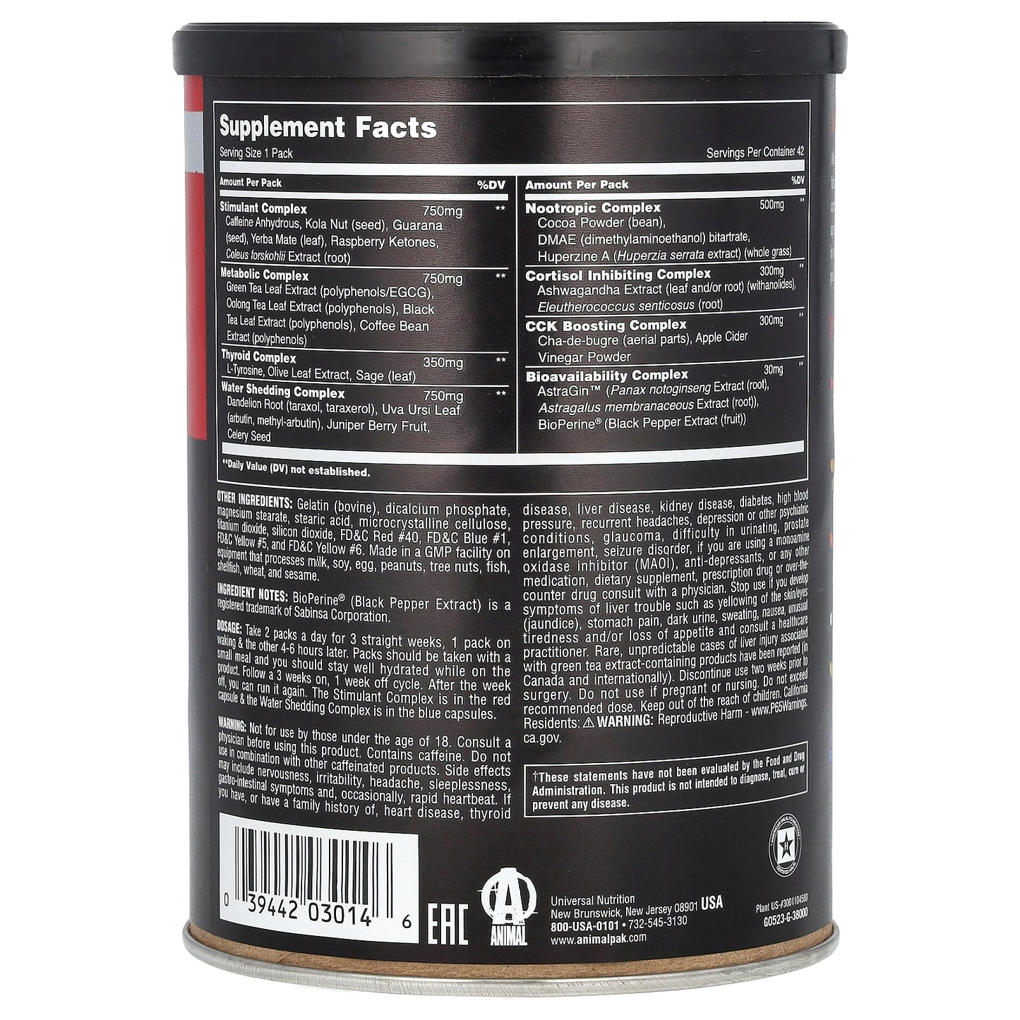 Animal Cuts Advanced Fat Burner, 42 Pill Packs for Lean Physique - Image 2