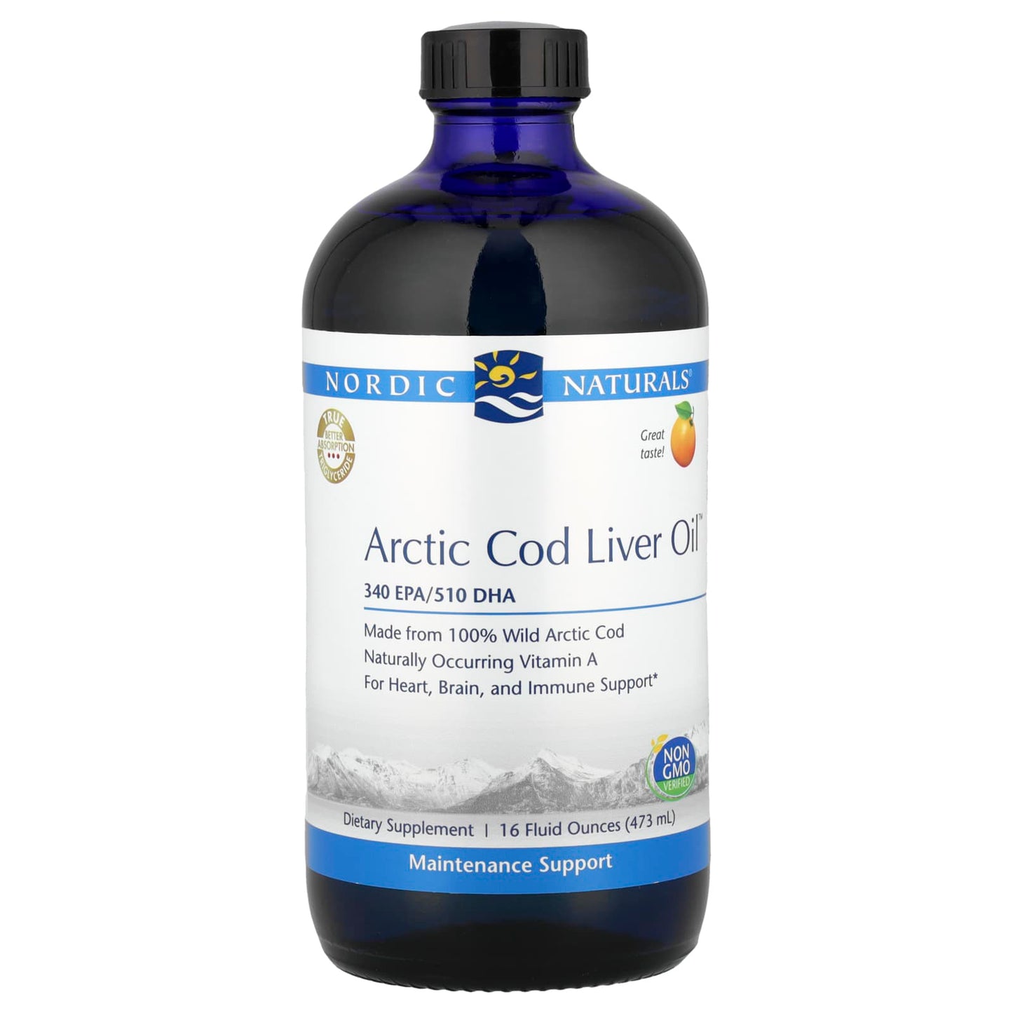 Nordic Naturals, Arctic Cod Liver Oil™, Orange, 16 fl oz (473 ml) - Image 1