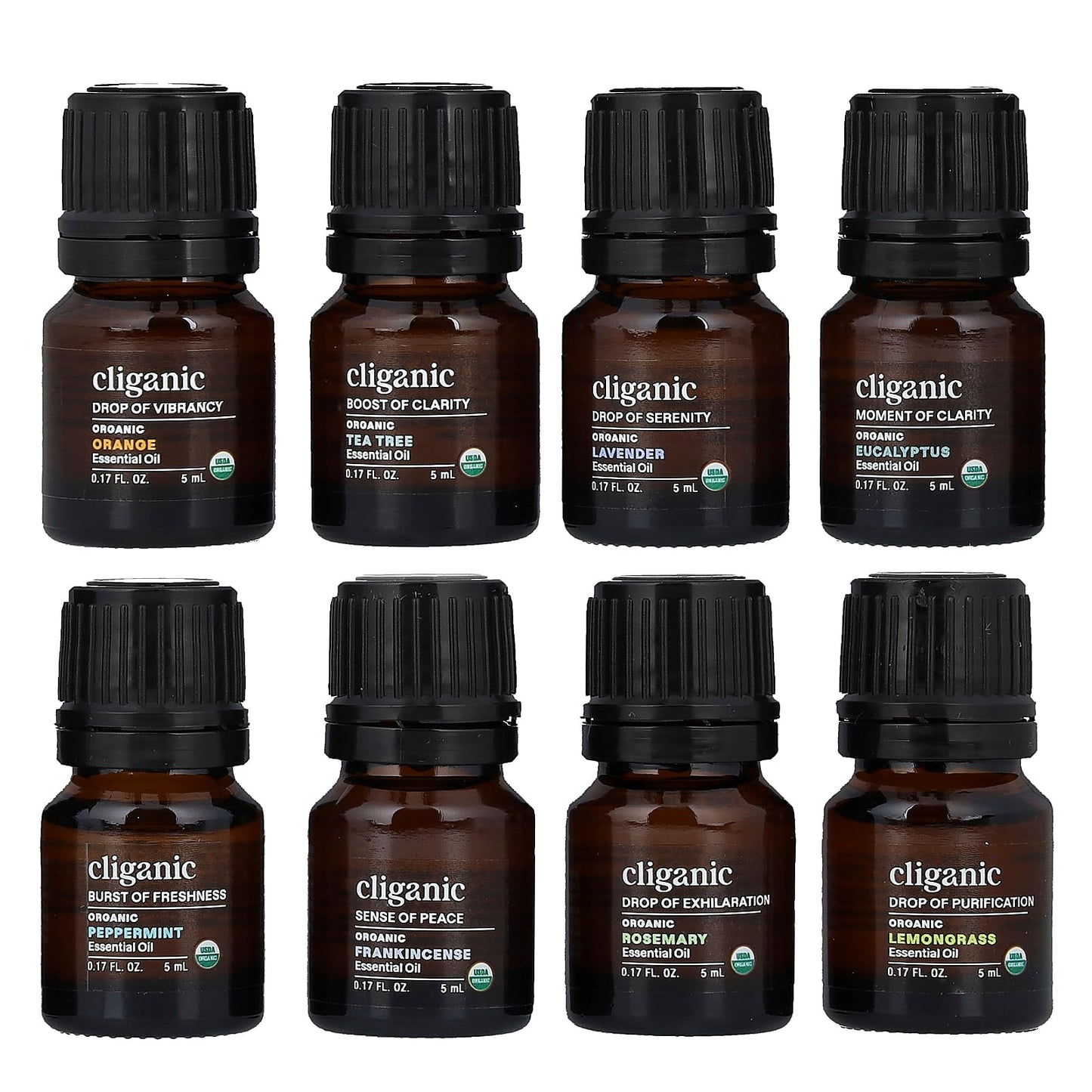 Cliganic 8-Piece Essential Oil Aromatherapy Set for Wellness - Image 1