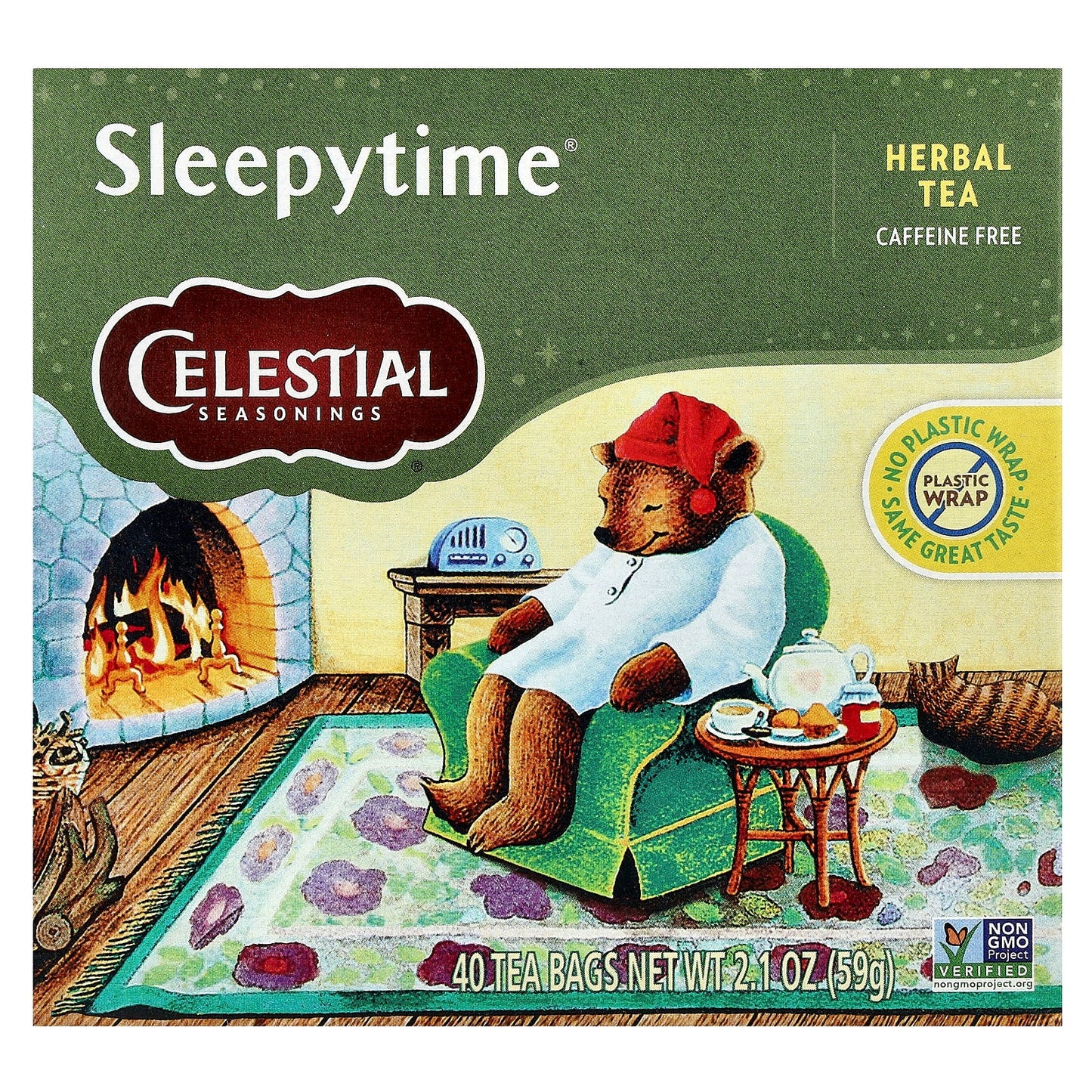 Celestial Seasonings Sleepytime Caffeine Free Herbal Tea, 40 Tea Bags - Image 1