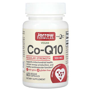 Jarrow Formulas Co-Q10 100mg, 60 Veggie Capsules - Heart Health & Energy