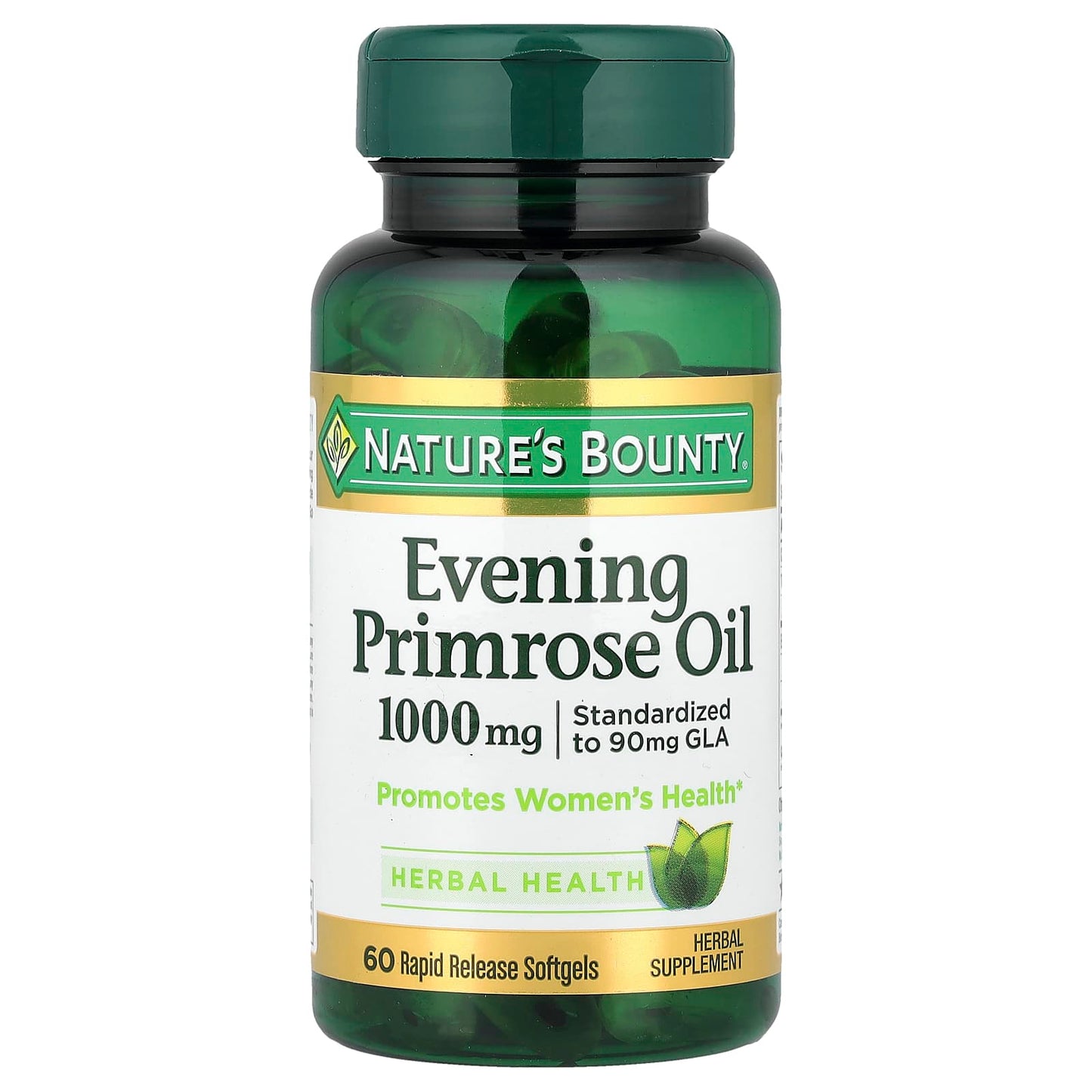 Nature's Bounty, Evening Primrose Oil, 60 Rapid Release Softgels - Image 1