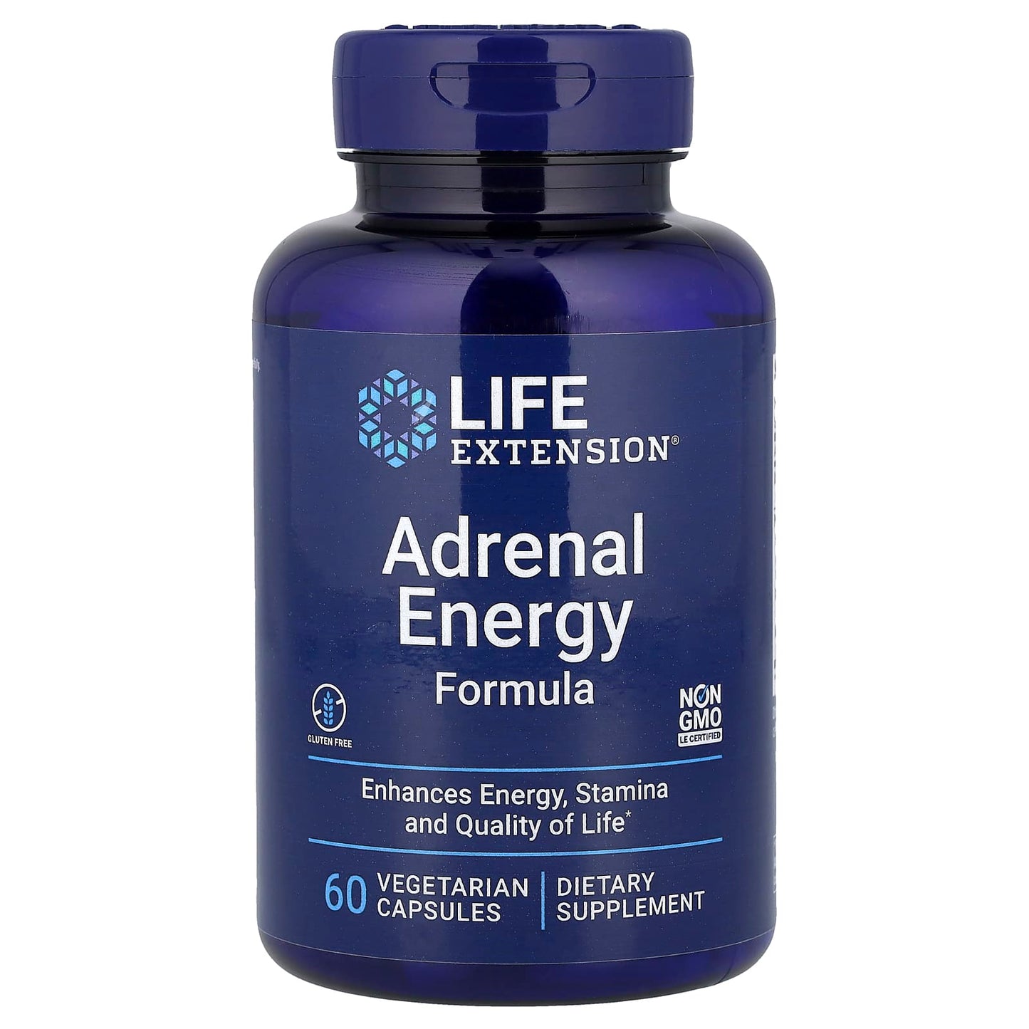Life Extension, Adrenal Energy Formula, 60 Vegetarian Capsules - Image 1