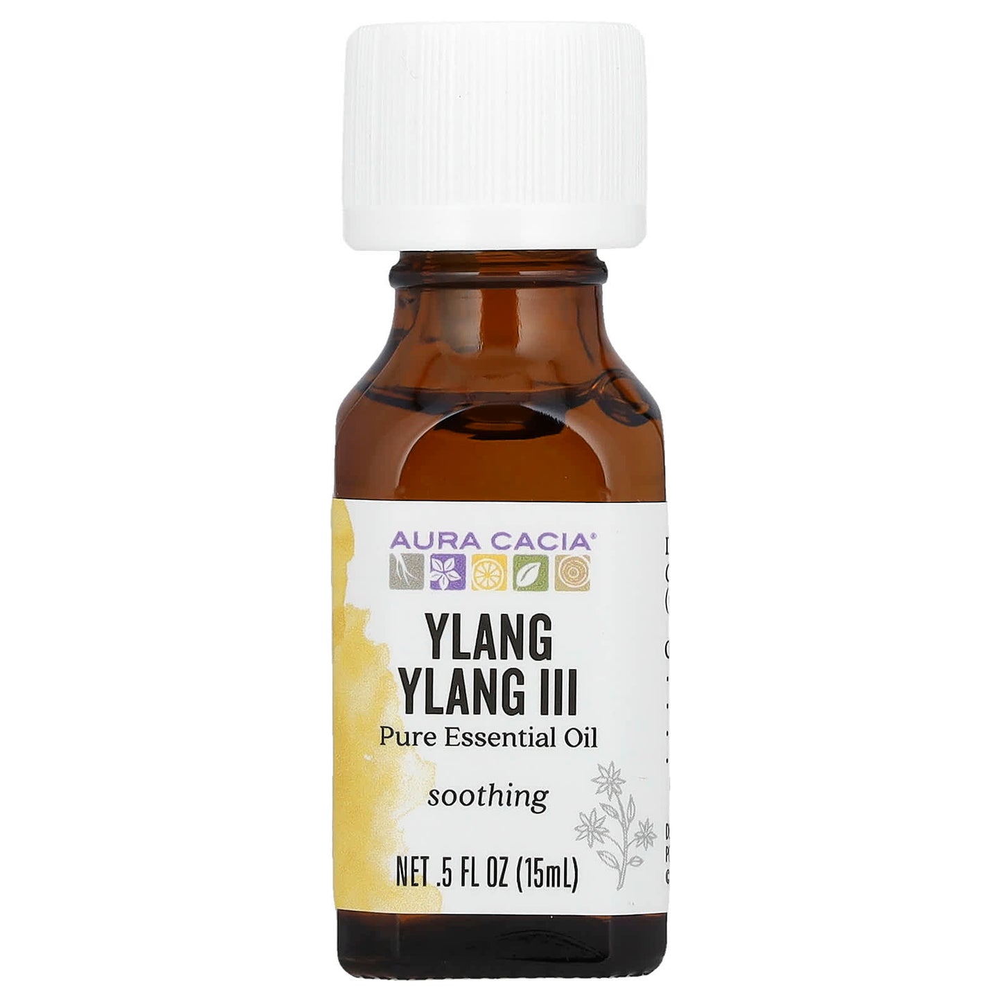 Aura Cacia Ylang Ylang III Essential Oil for Soothing Body Care - Image 1