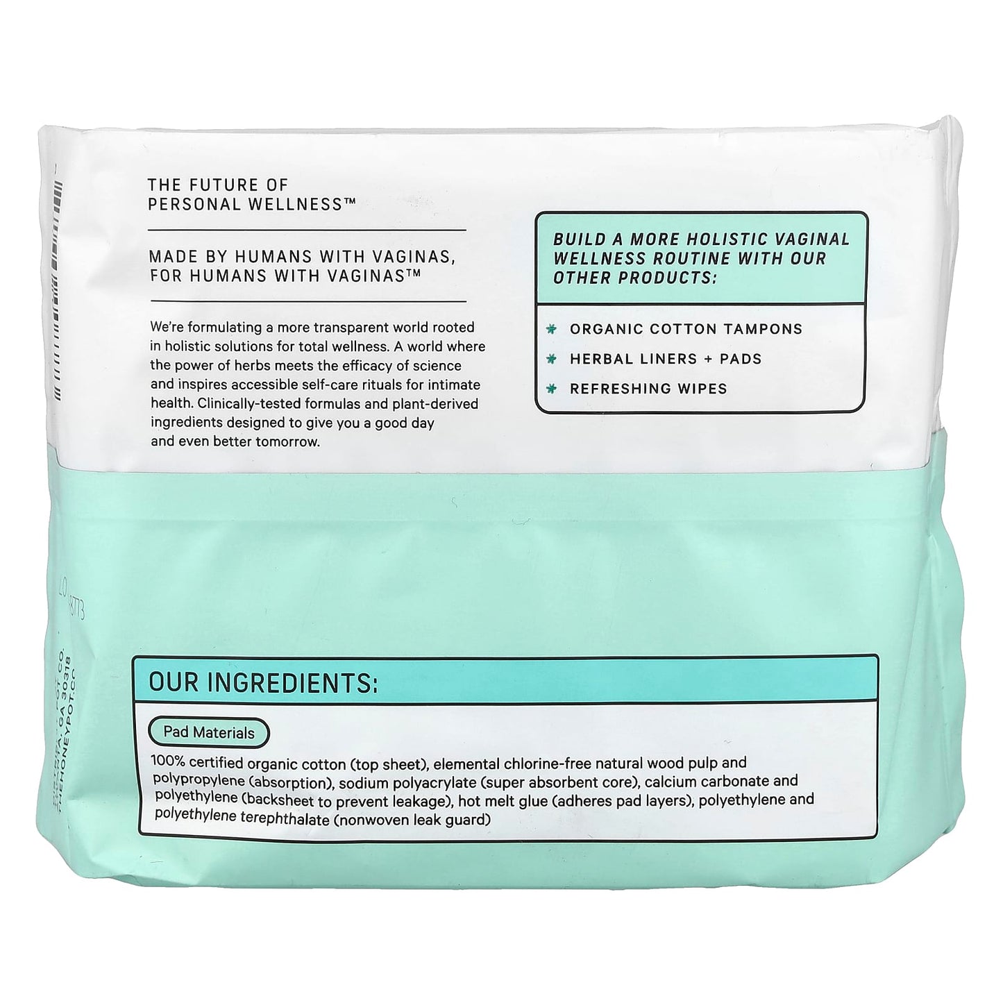 The Honey Pot Company, Organic Non-Herbal Pads with Wings, Super, 16 Count - Image 2
