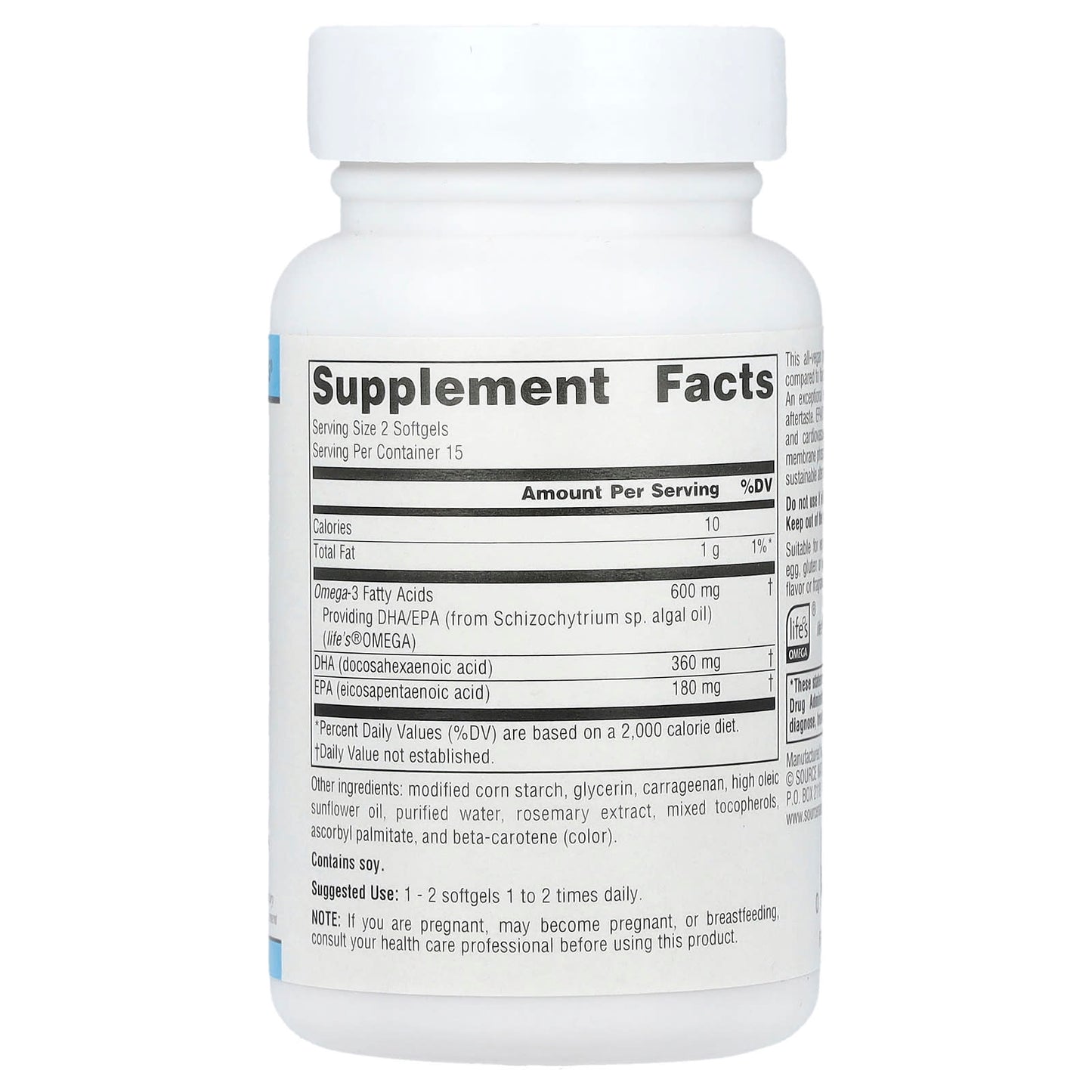 Source Naturals, Vegan Omega-3s, 30 Vegan Softgels - Image 2