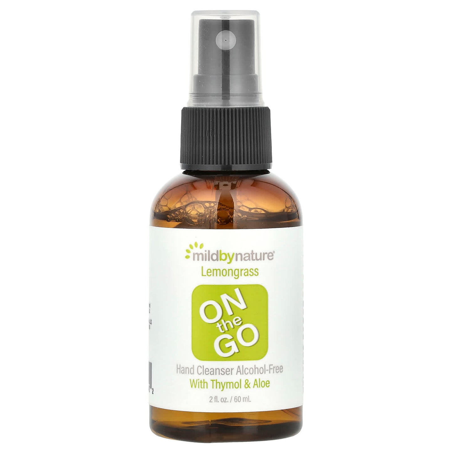 Mild By Nature, On-The-Go Hand Cleanser, Alcohol-Free, Lemongrass, 2 fl oz (60 ml) - Image 1