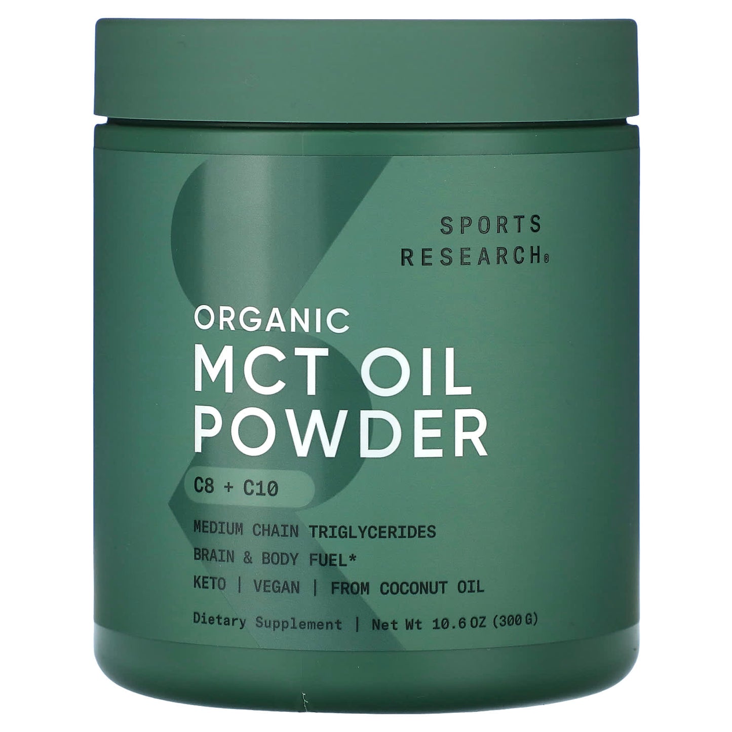 Sports Research, Organic MCT Oil Powder, 10.6 oz (300 g) - Image 1
