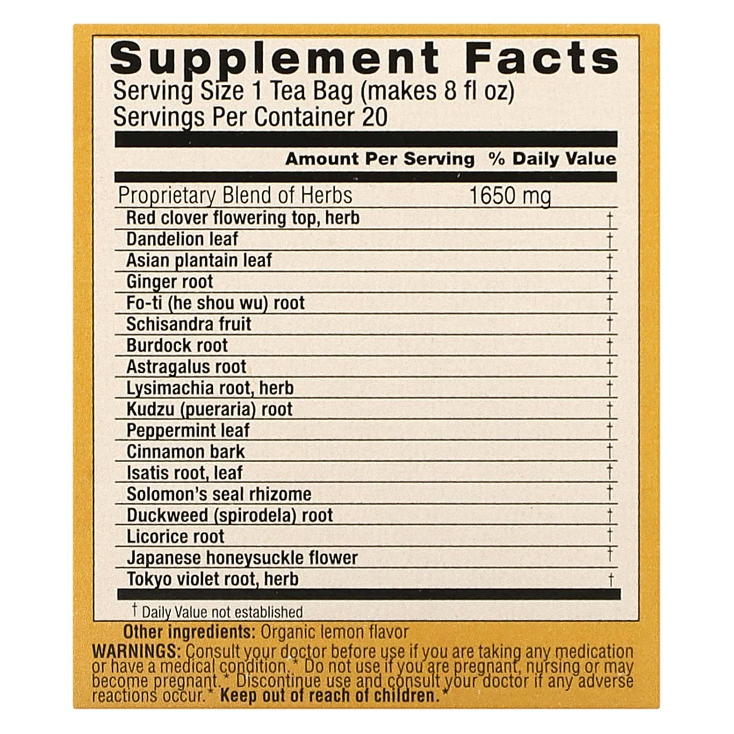 Triple Leaf Tea, Detox, Caffeine Free, 20 Tea Bags, 1.16 oz (33 g) - Image 2