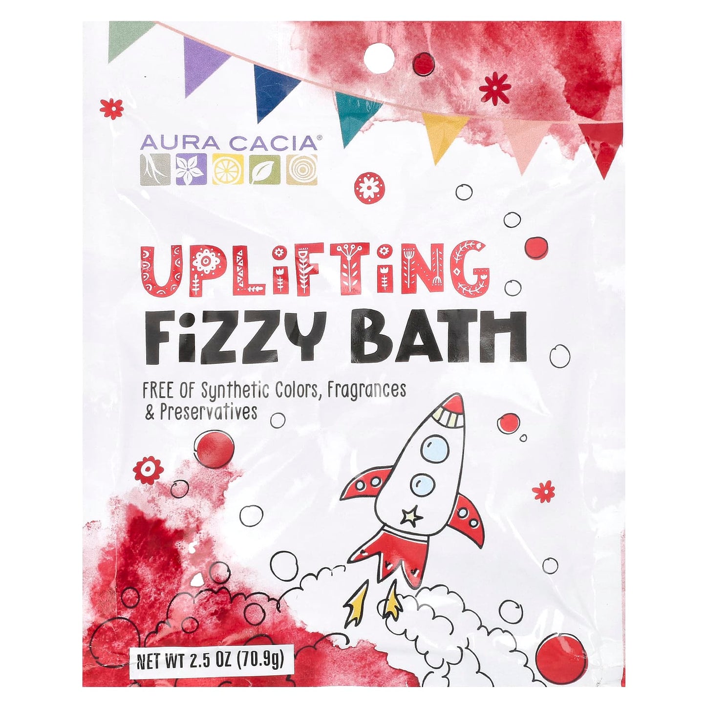 Aura Cacia Uplifting Fizzy Bath for Kids - Citrus & Lavender - Image 1