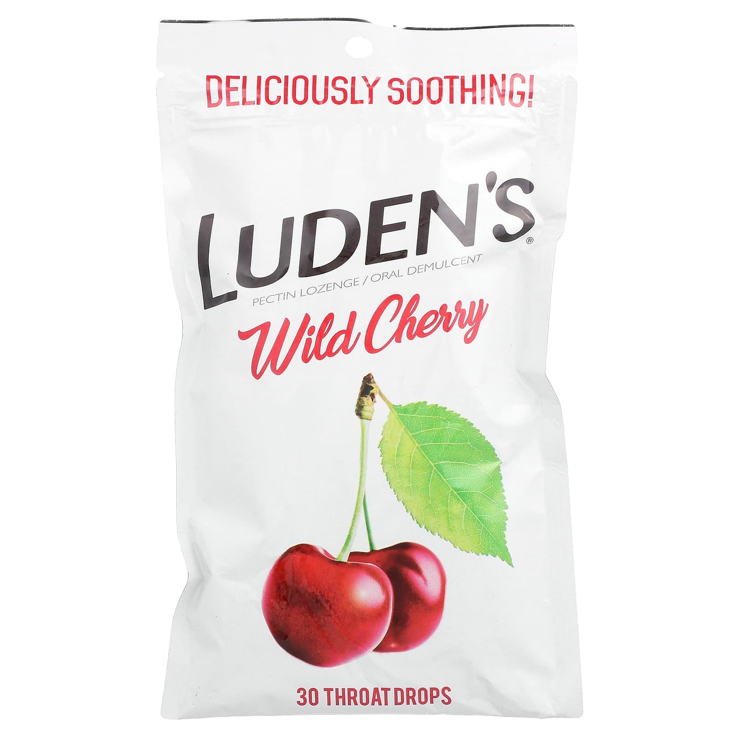 Luden's, Pectin Lozenge/Oral Demulcent, Wild Cherry, 30 Throat Drops - Image 1