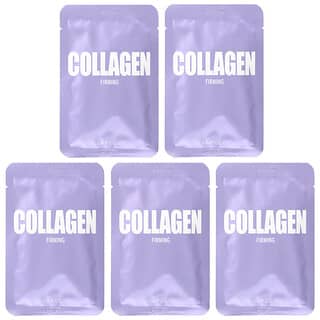 Lapcos Collagen Firming Beauty Sheet Masks, 5-Piece Set, Cruelty-Free