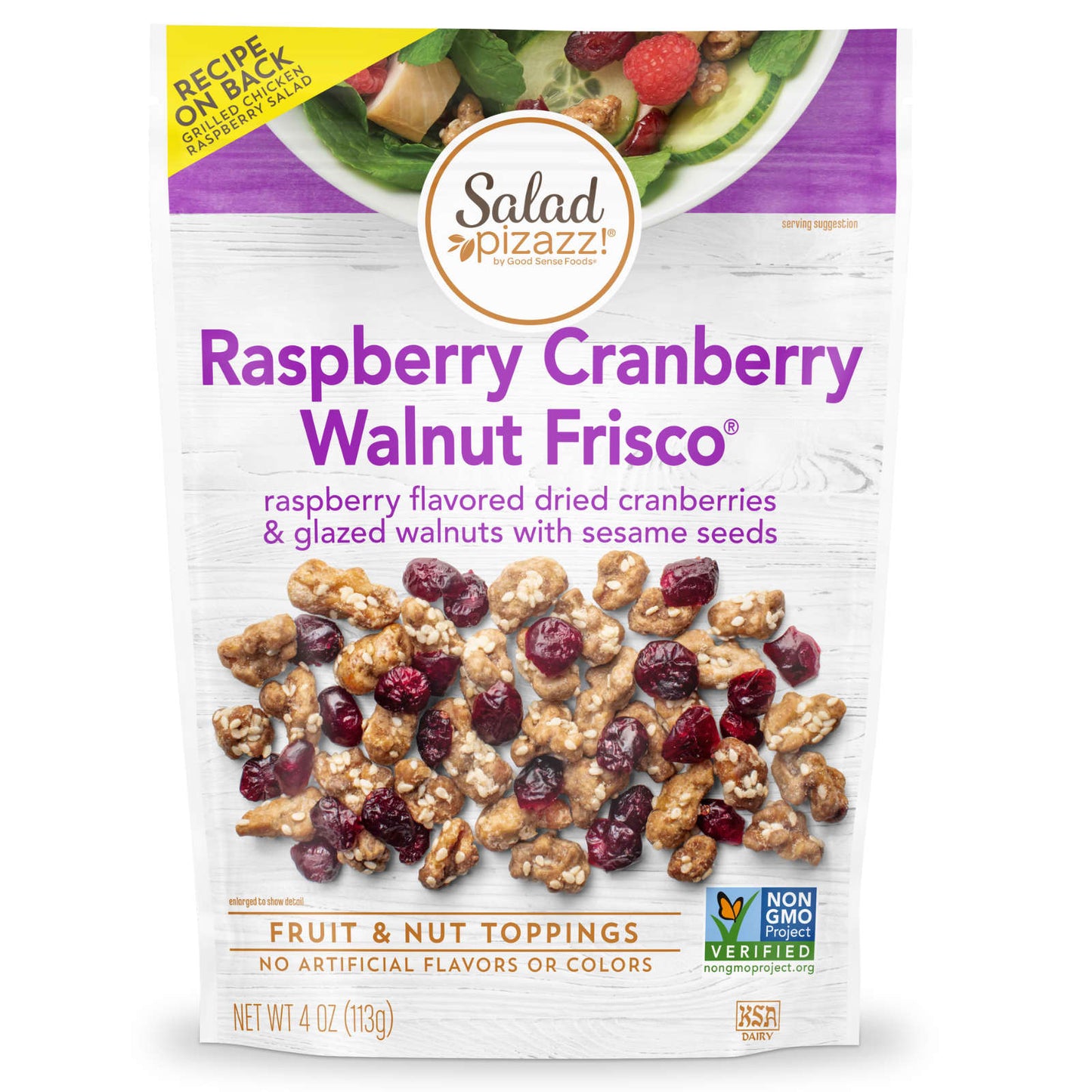 Salad Pizazz!, Fruit & Nut Toppers, Raspberry Cranberry Walnut Frisco, 4 oz (113 g) - Image 1