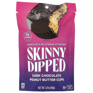 Dark Chocolate Peanut Butter Cups by SkinnyDipped - Fair Trade & Gluten Free
