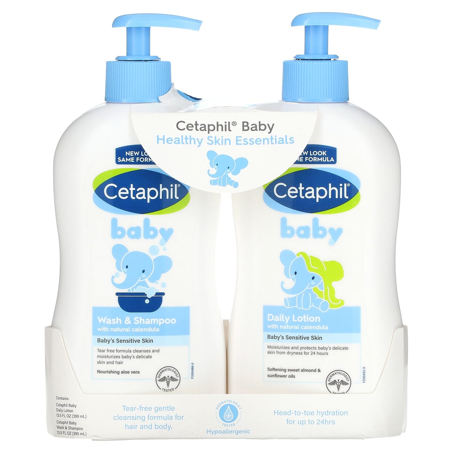Cetaphil Baby Healthy Skin Essentials Set, 2 Piece - Tear-Free & Hypoallergenic - Image 2