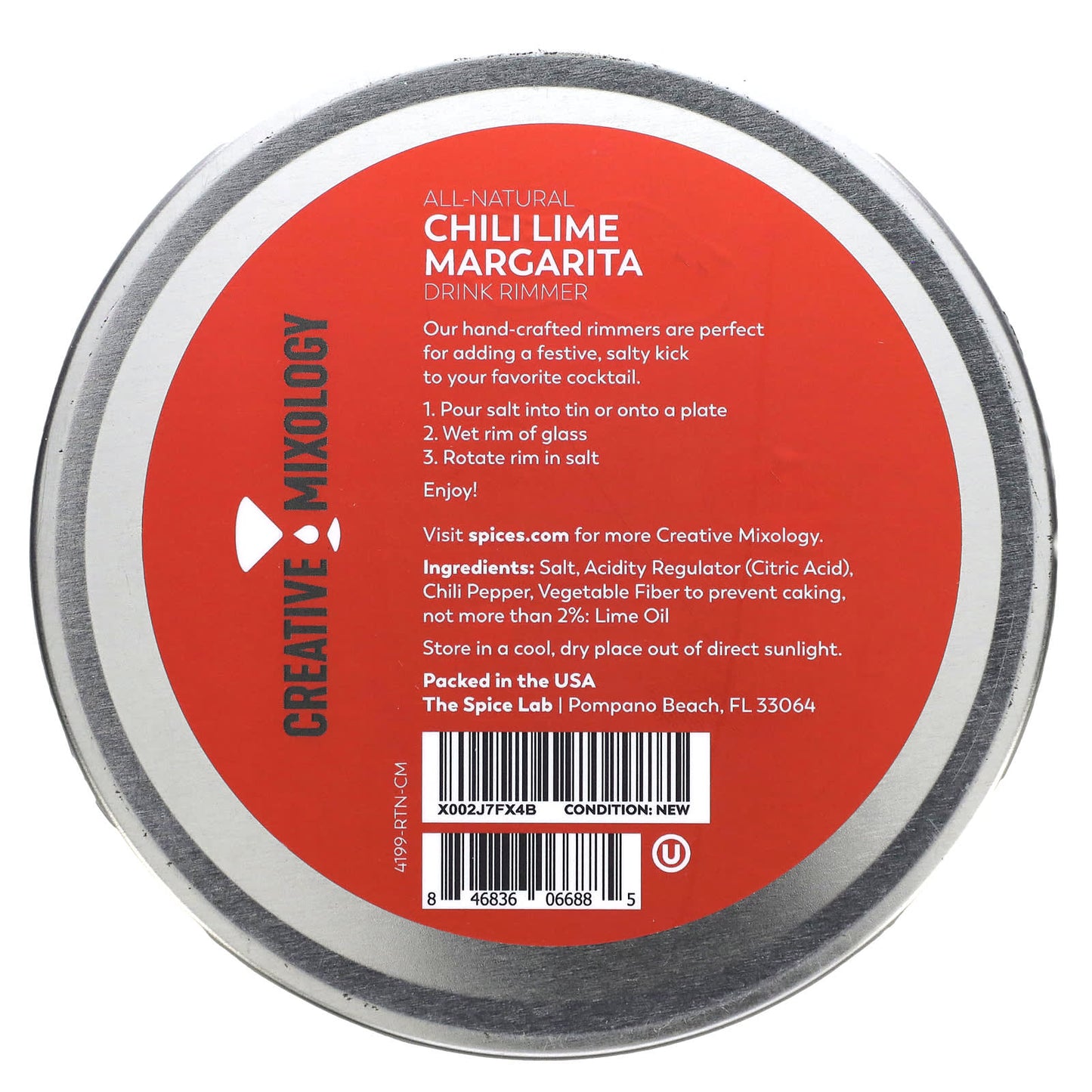 The Spice Lab, Creative Mixology, Chili Lime Margarita Salt Rimmer, 3.5 oz (99 g) - Image 2