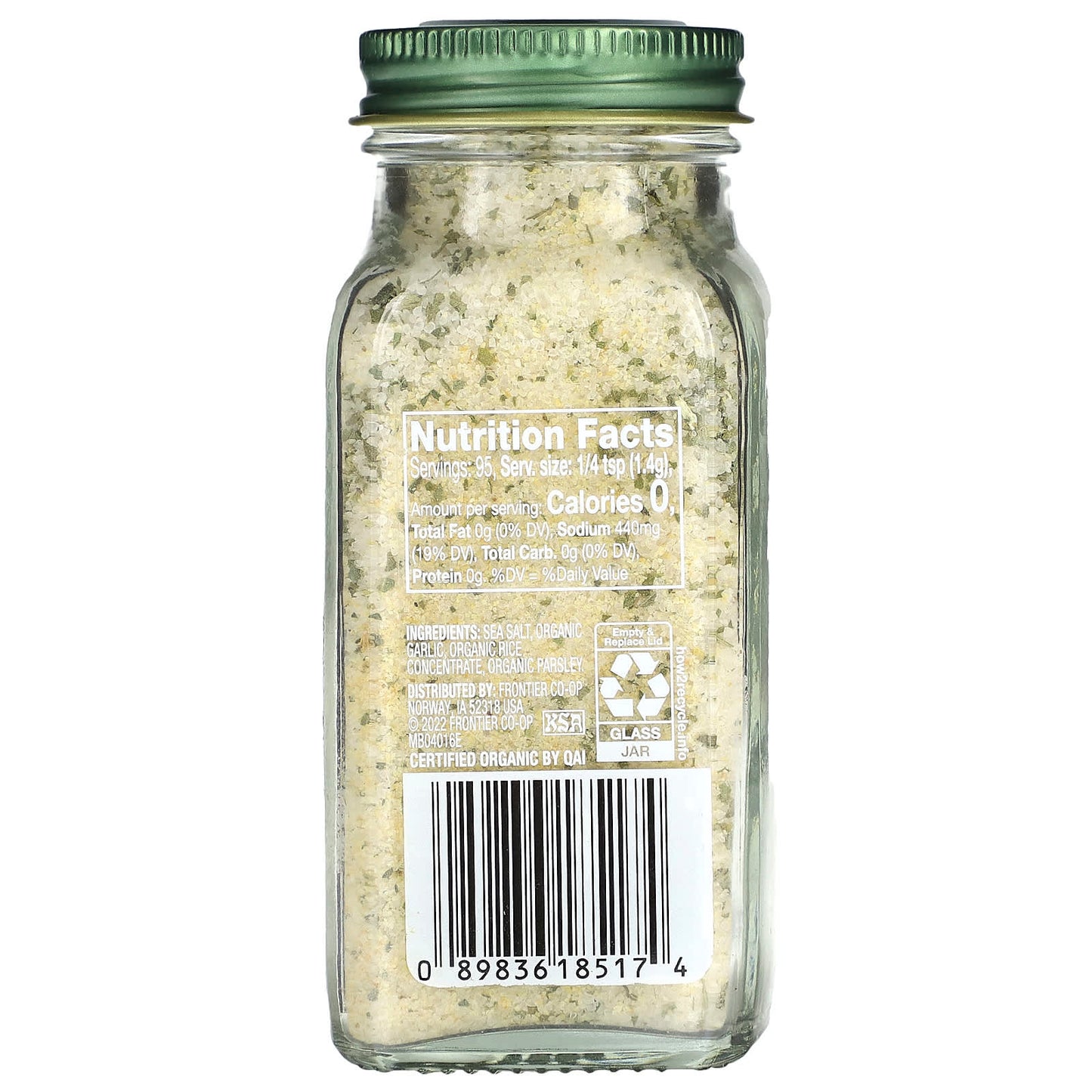 Simply Organic, Garlic Salt, 4.7 oz (133 g) - Image 2