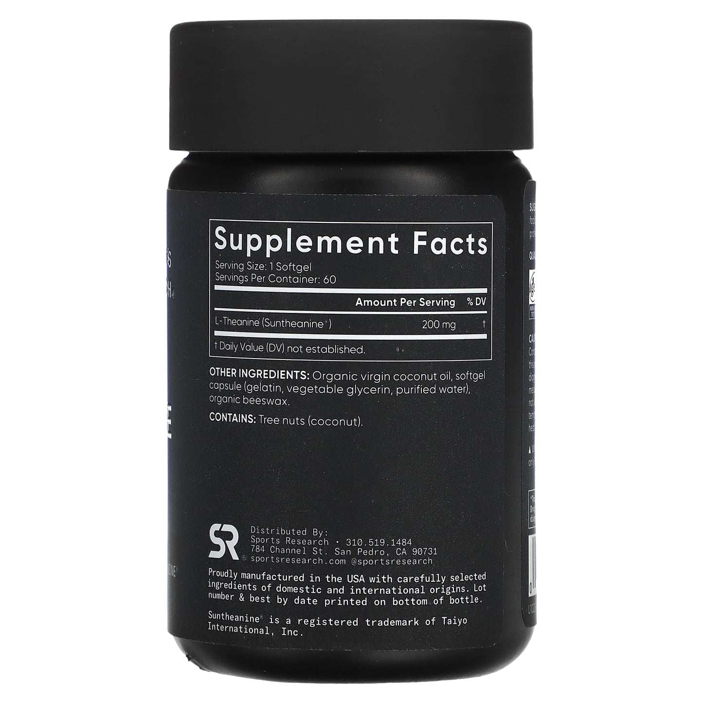 Sports Research, L-Theanine, Double Strength, 200 mg, 60 Softgels - Image 2