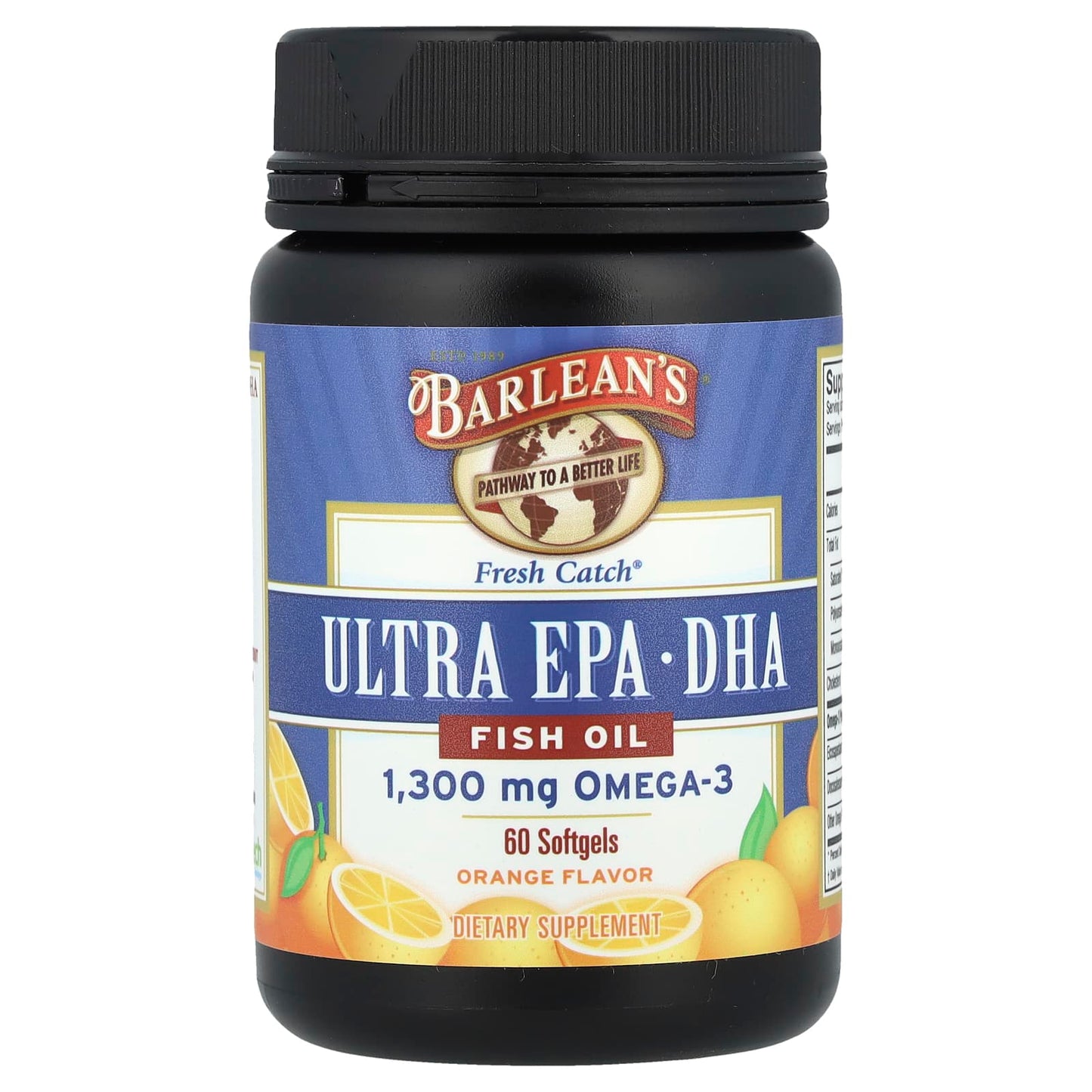 Barlean's Fresh Catch Ultra EPA/DHA Fish Oil for Heart Health and Brain Function - Image 1