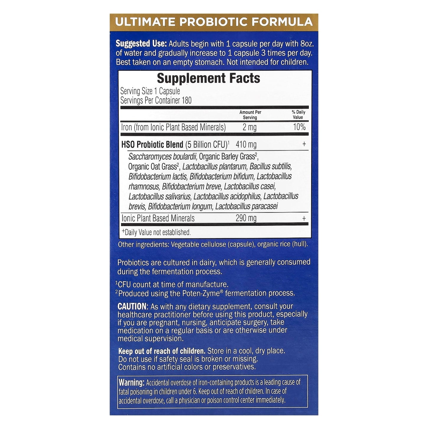 Primal Defense Ultra Probiotic Formula by Garden of Life - 180 Veg Capsules - Image 2