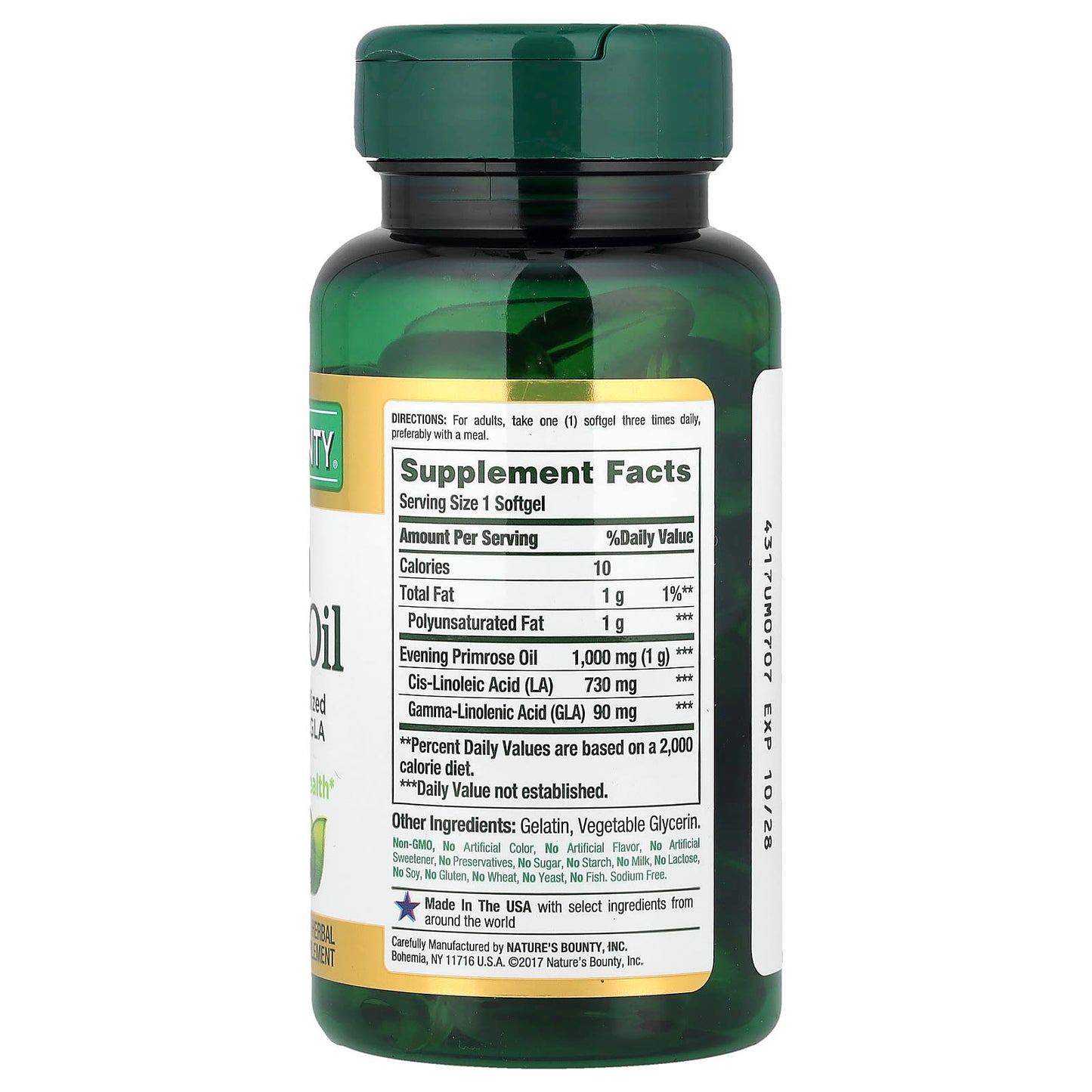 Nature's Bounty, Evening Primrose Oil, 60 Rapid Release Softgels - Image 2