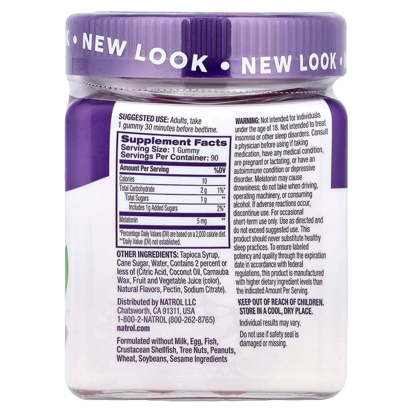 Natrol, Melatonin Gummies, Strawberry, 5 mg, 90 Gummies - Image 2