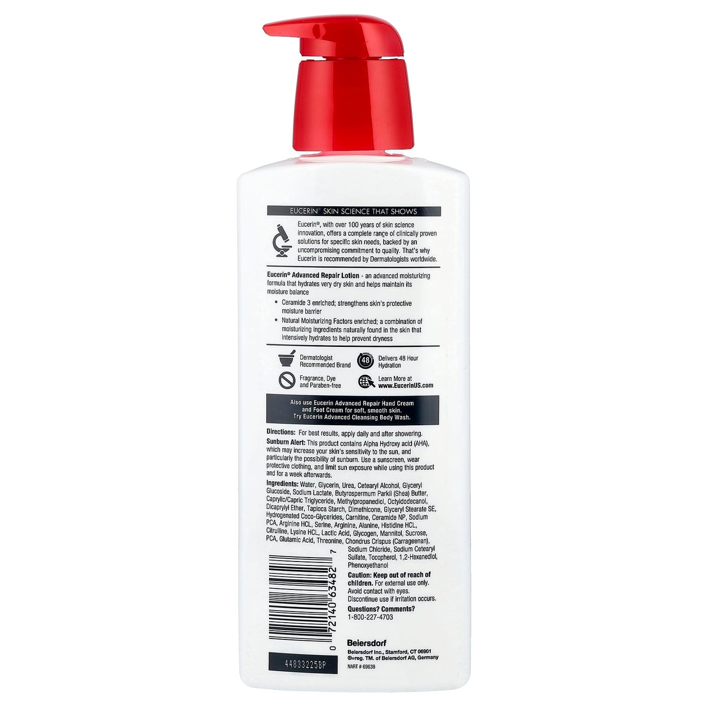 Eucerin Advanced Repair Lotion - 48 Hour Moisturization for Very Dry Skin - Image 2