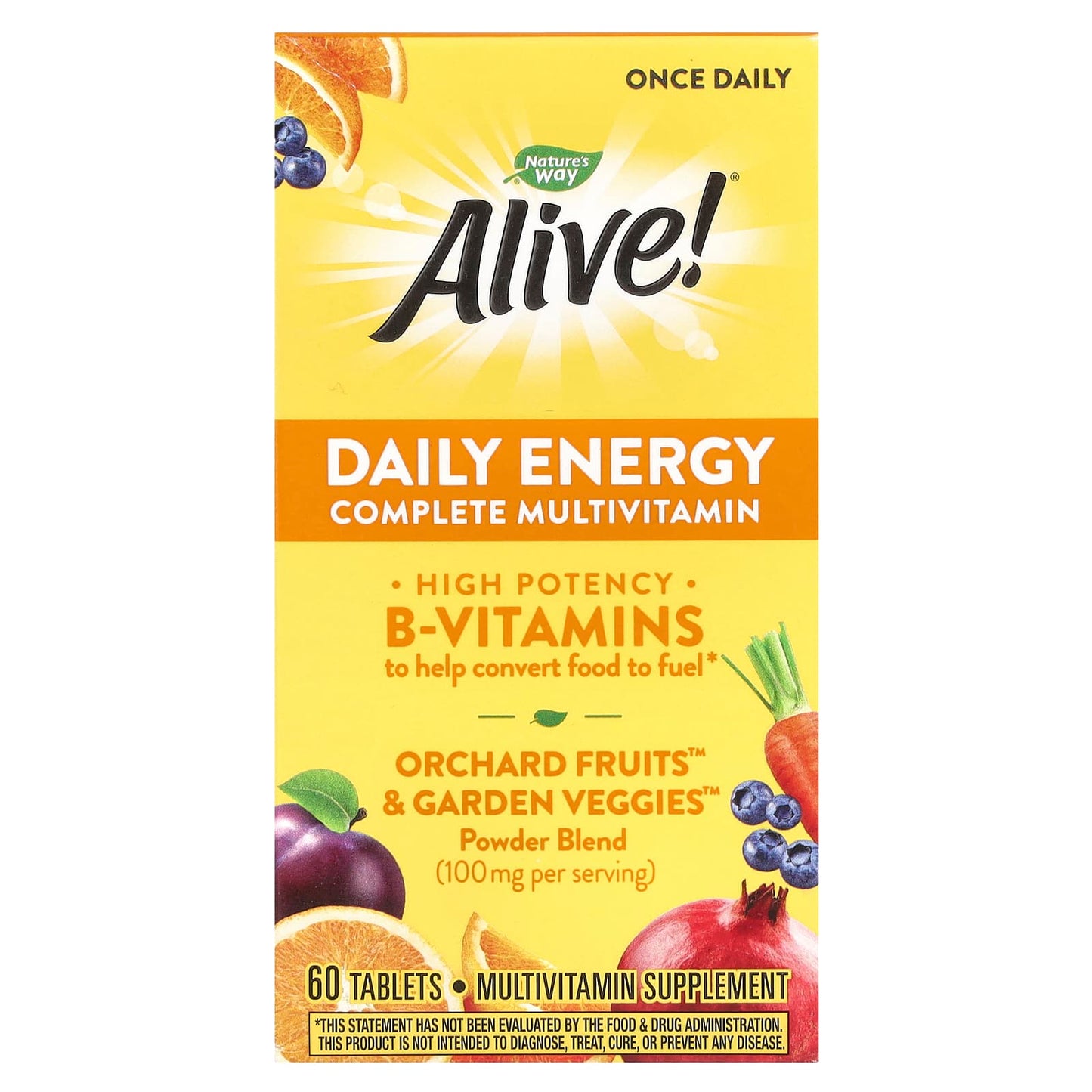 Nature's Way, Alive! Daily Energy, Complete Multivitamin, 60 Tablets - Image 1