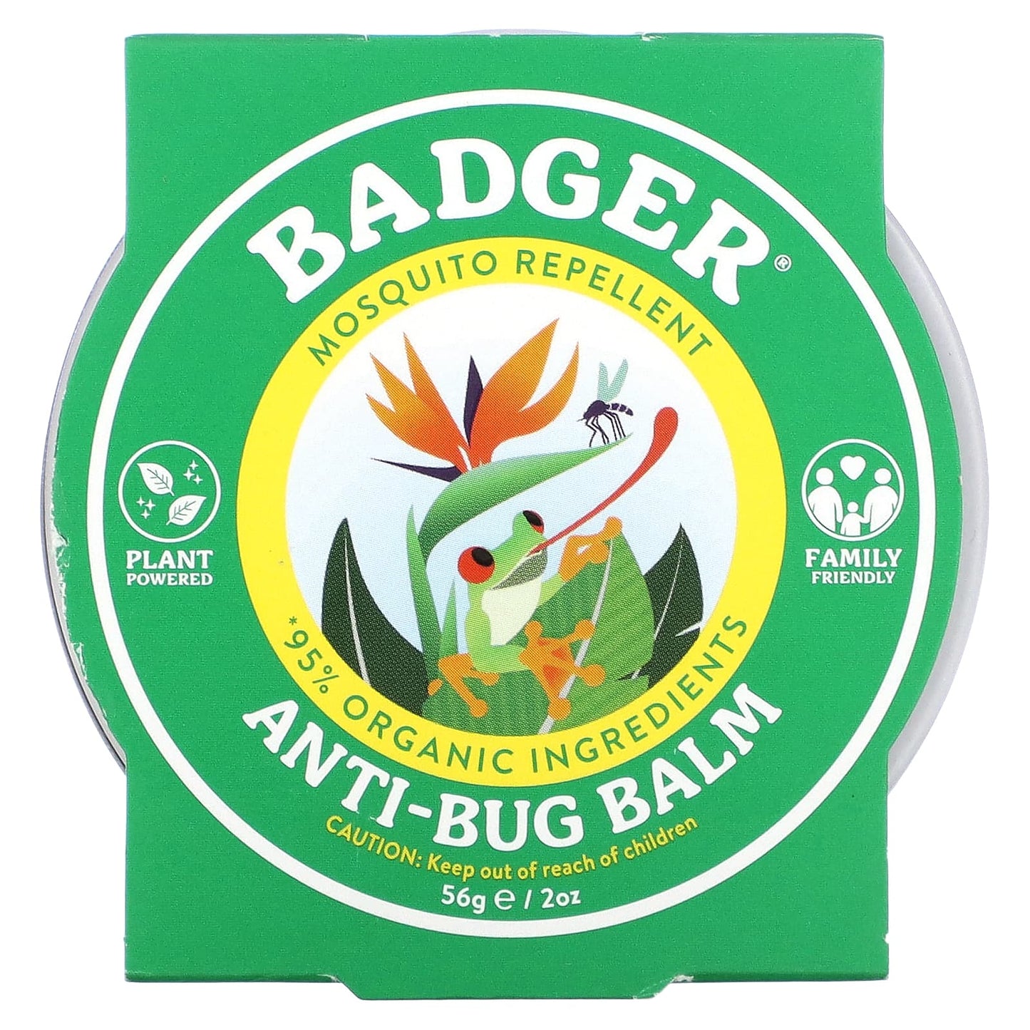 Natural Mosquito Repellent Balm by Badger, 95% Organic, 2 oz - Image 2