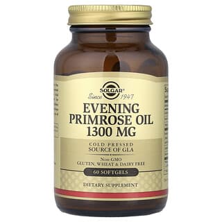Solgar Evening Primrose Oil, 1300mg, Non-GMO, Gluten-Free, 60 Softgels