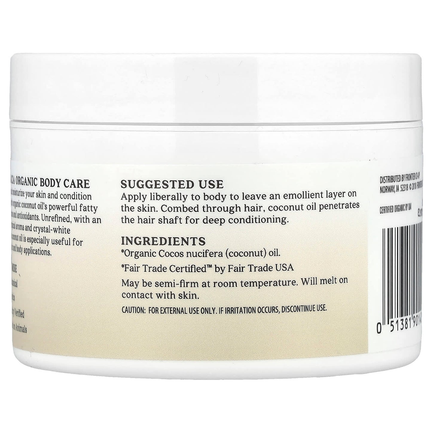 Organic Coconut Oil for Hair and Skin - Aura Cacia, 6.25 oz (177 g) - Image 2