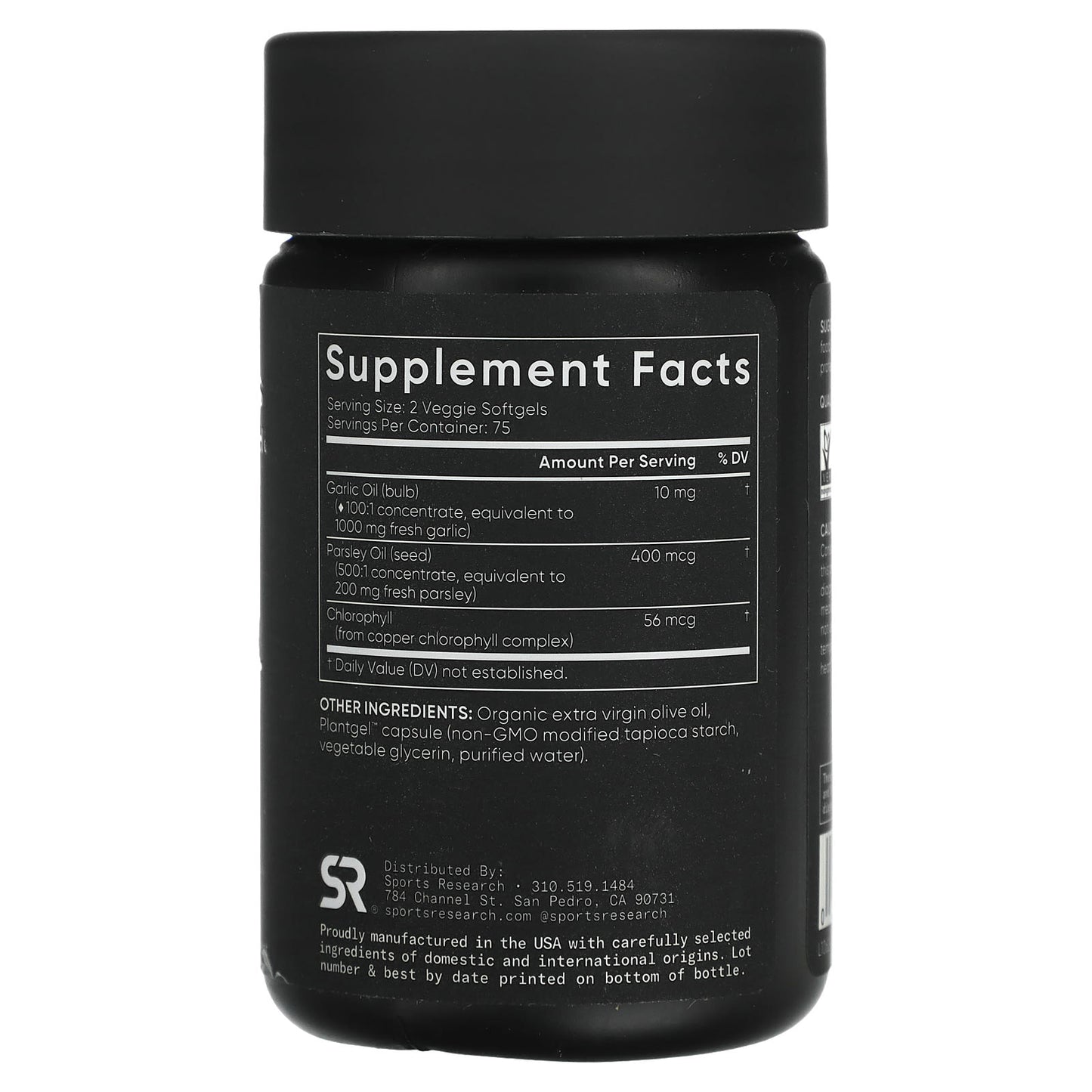Sports Research, Garlic Oil, Plant-Based, 150 Veggie Softgels - Image 2