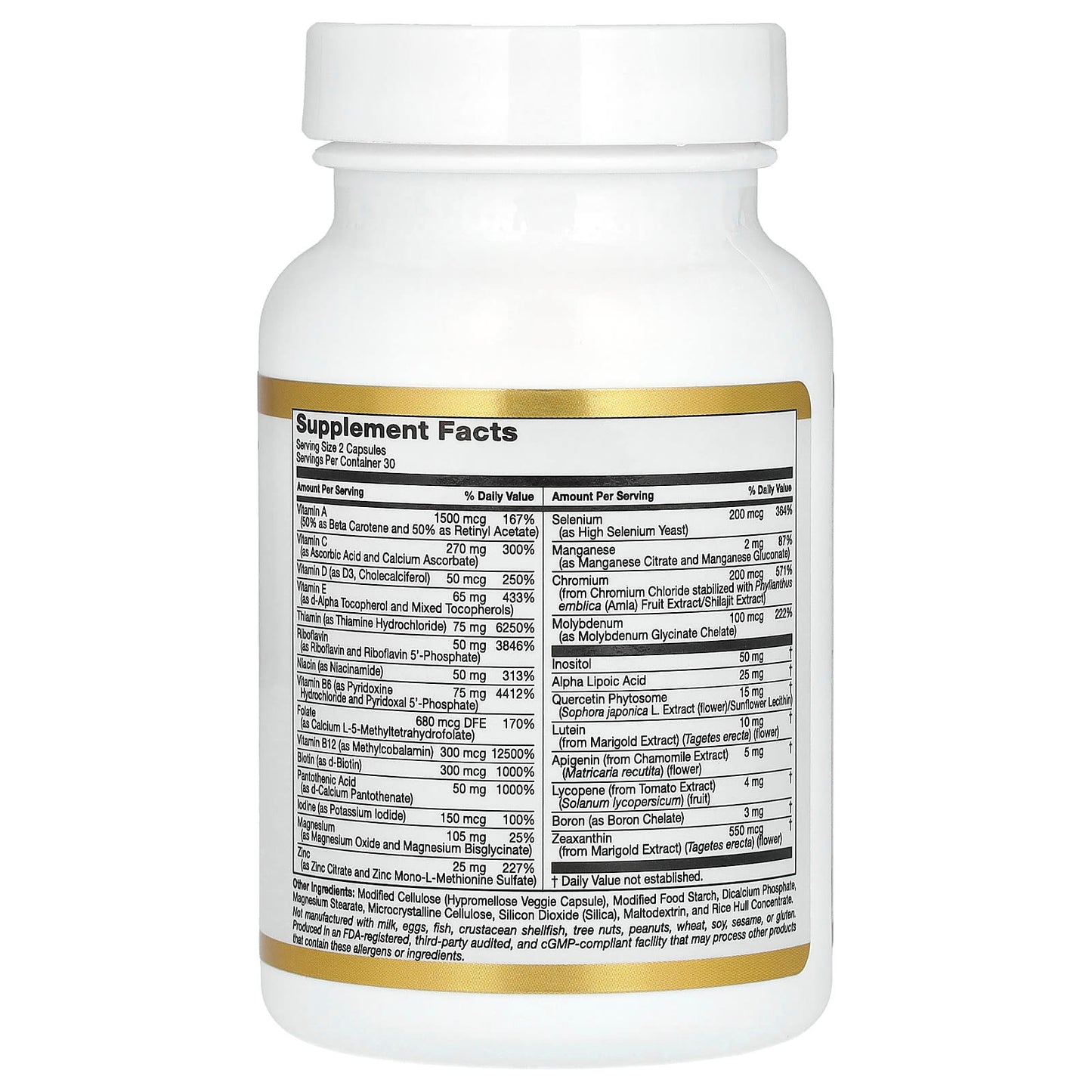Multivitamin with Methyl B12, Vitamin C, & L-MethylFolate - 2 Daily Capsules - Image 2
