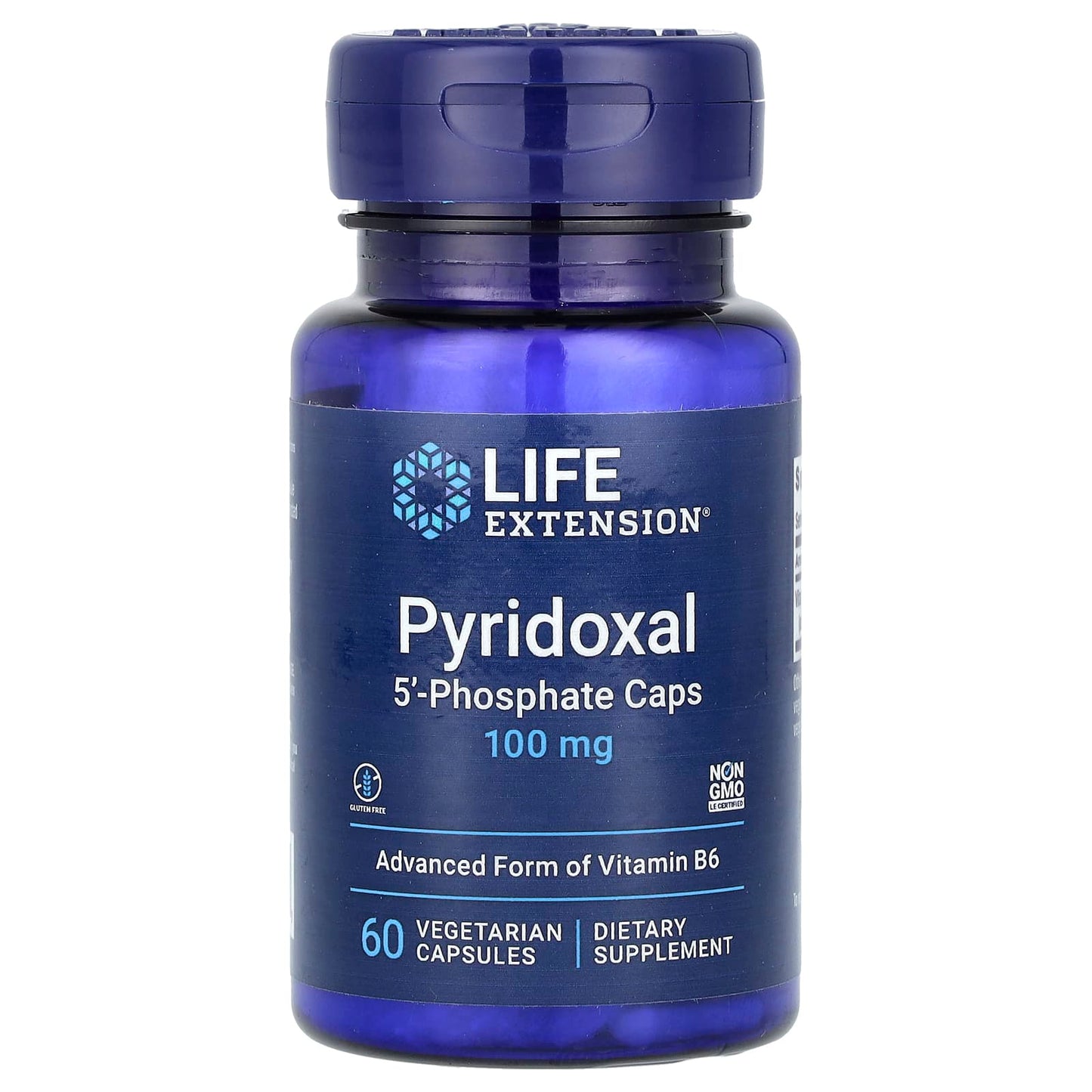 Life Extension, Pyridoxal 5'-Phosphate Caps, 100 mg, 60 Vegetarian Capsules - Image 1