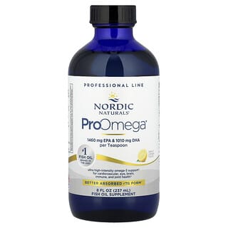 Nordic Naturals ProOmega Lemon, 2840 mg, 8 fl oz Fish Oil Supplement