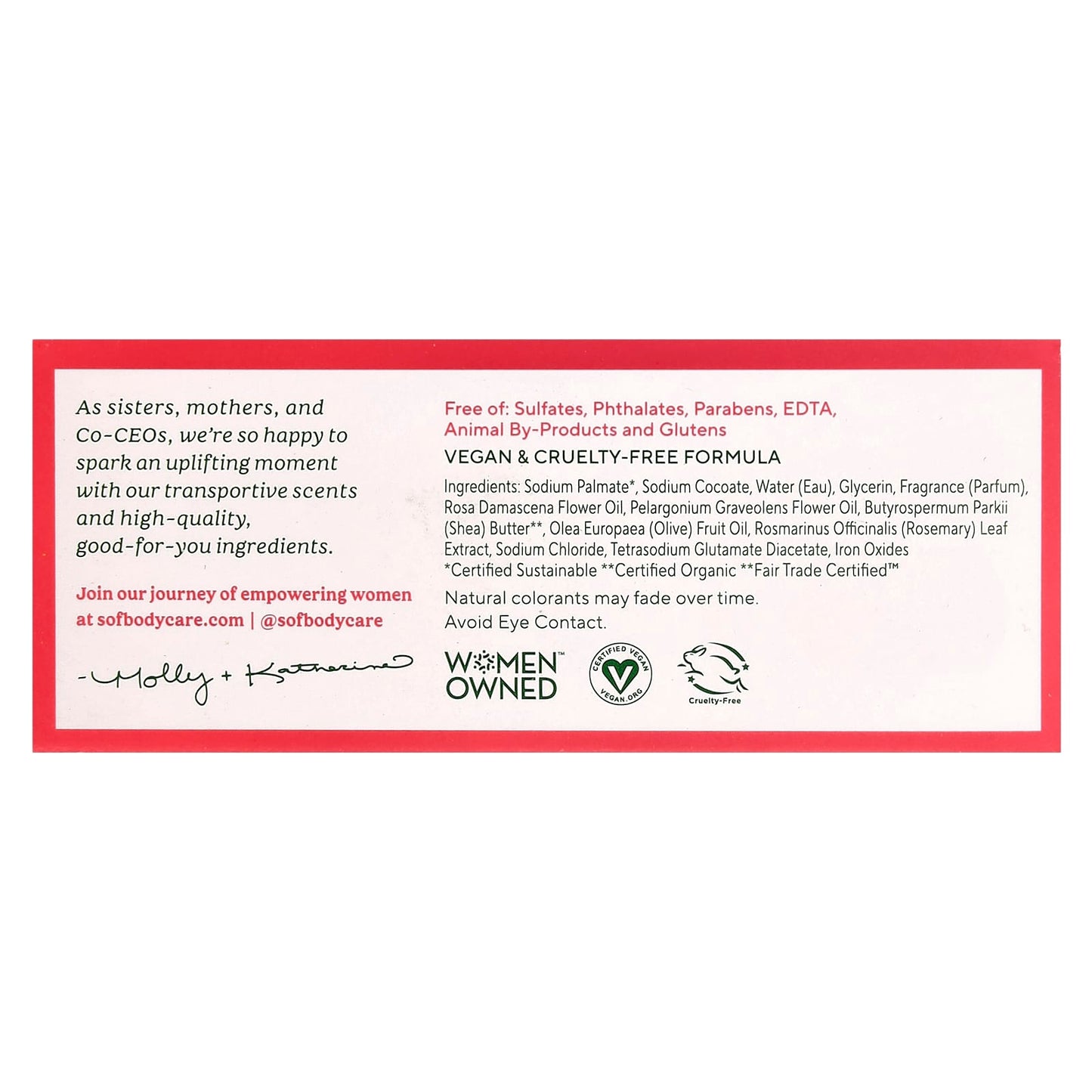 SoF, Triple Milled Bar Soap with Shea Butter, Wild Rose, 6 oz (170 g) - Image 2