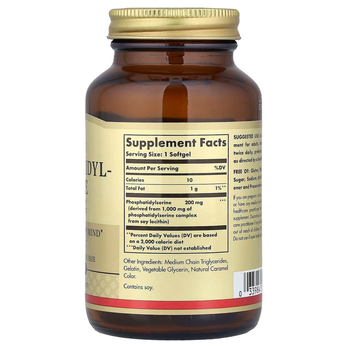 Solgar, Phosphatidylserine, 200 mg, 60 Softgels - Image 2