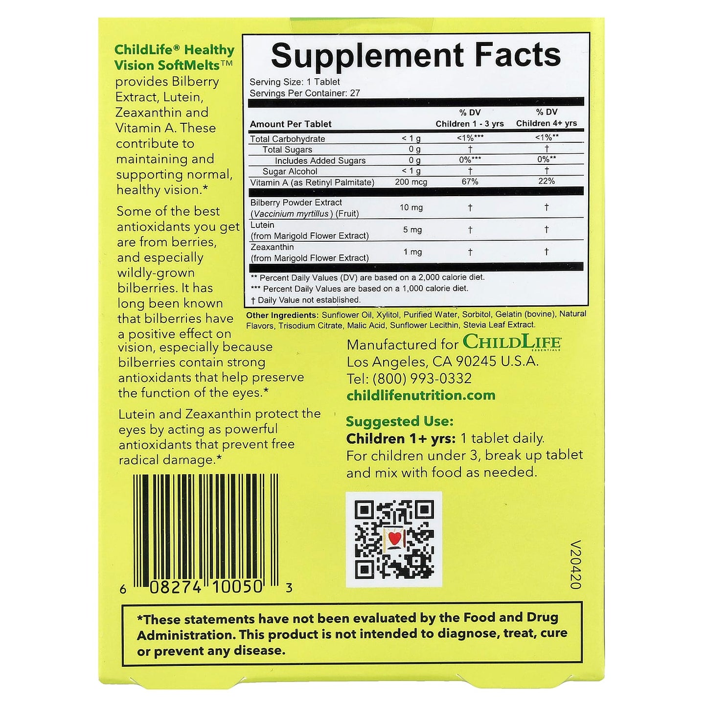 ChildLife Essentials Healthy Vision Support for Kids - Natural Berry - Image 2