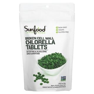 Sunfood Broken Cell Wall Chlorella Tablets 250mg, 452 Count