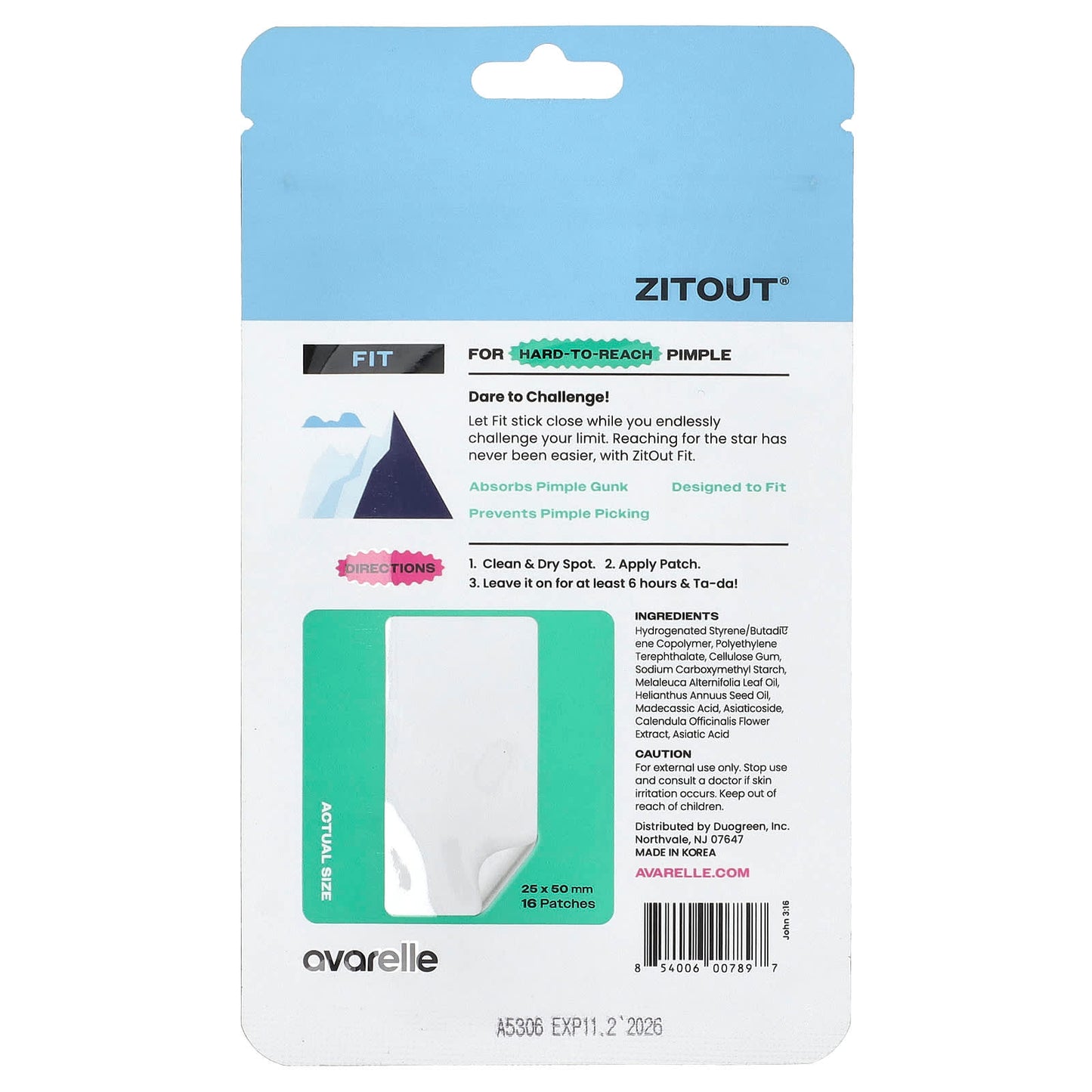 ZitOut Fit Pimple Patches by Avarelle - Translucent Hydrocolloid for Hard-to-Reach Pimples - Image 2