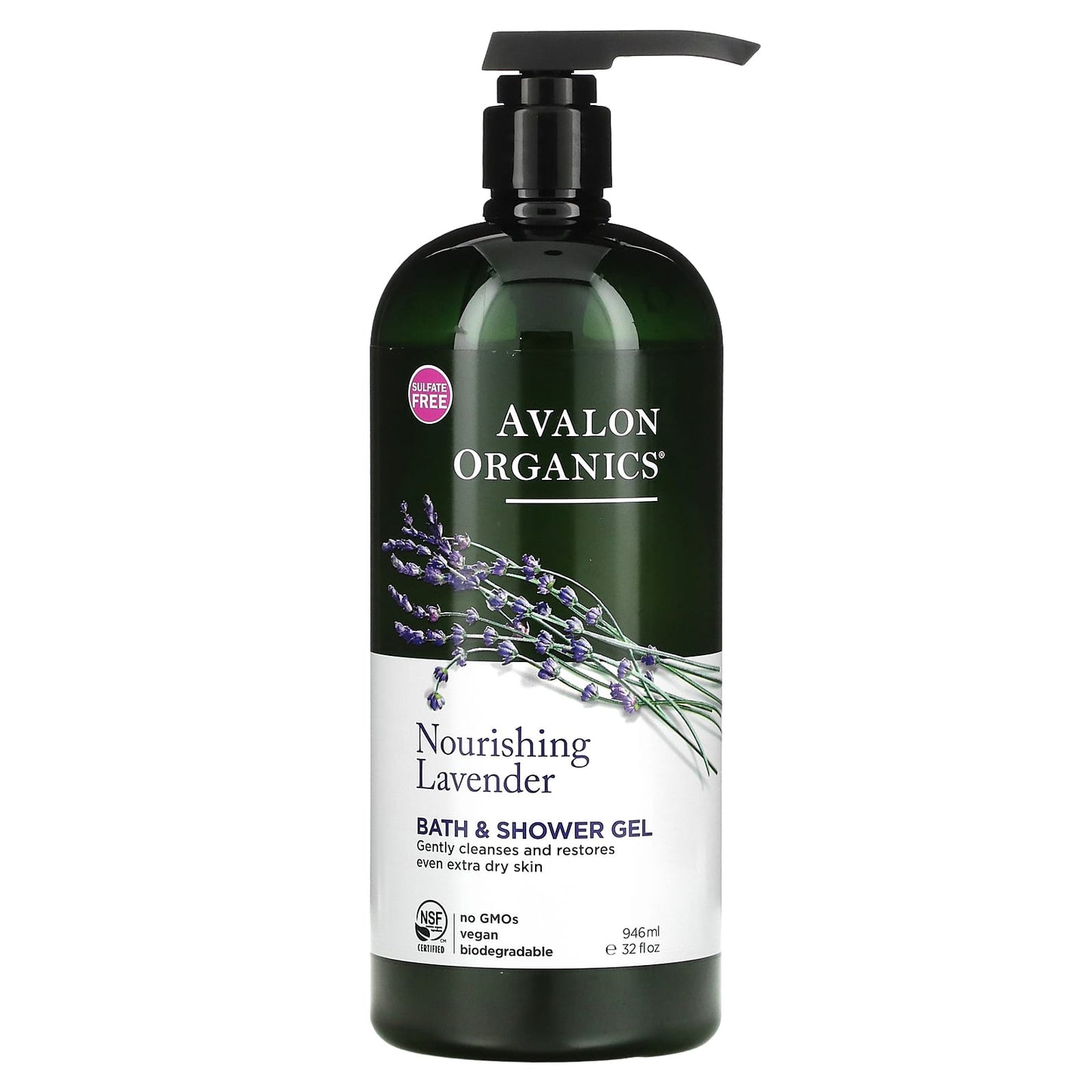Nourishing Lavender Bath & Shower Gel by Avalon Organics, 32 fl oz - Image 1