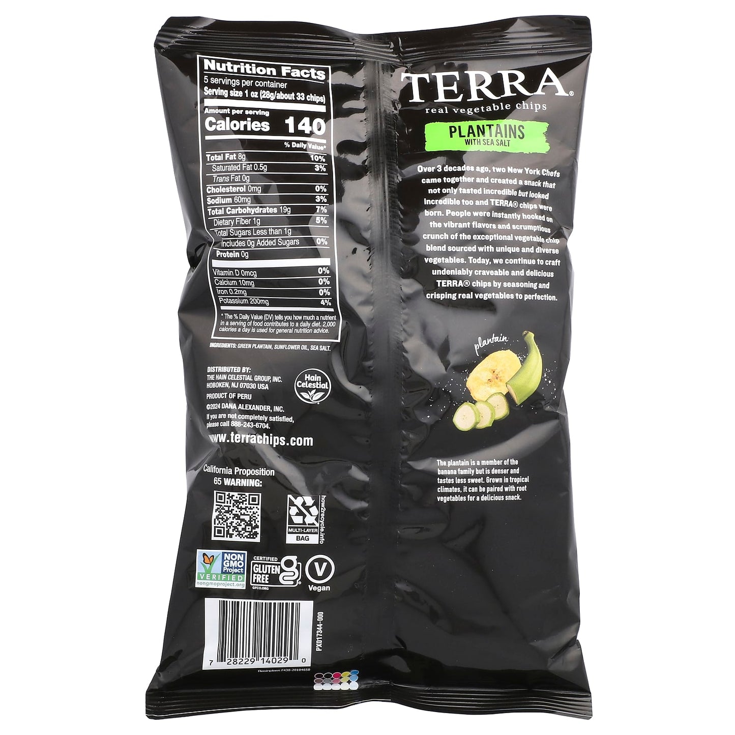 Terra, Real Vegetable Chips, Plantains, Sea Salt, 5 oz (141 g) - Image 2