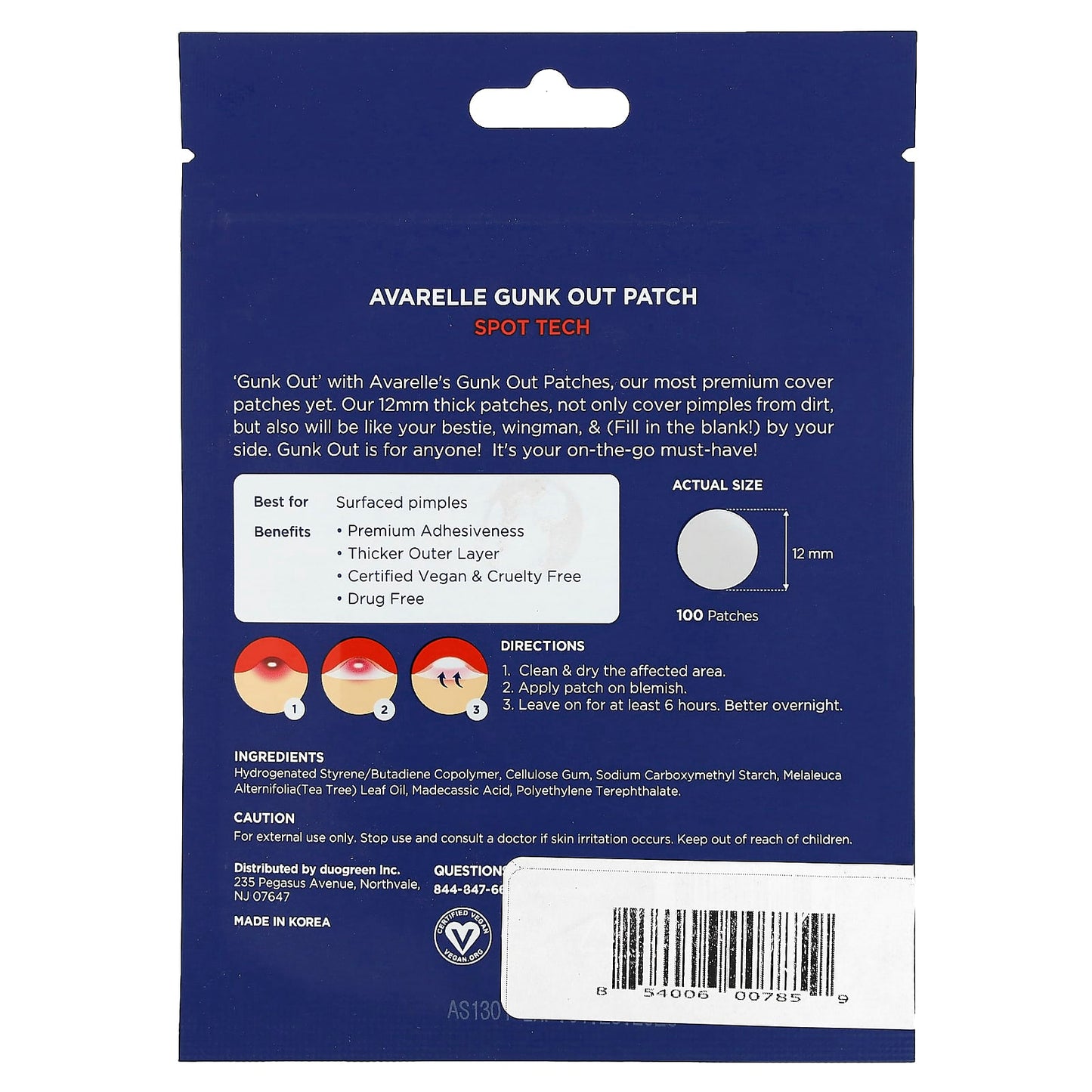 Avarelle Gunk Out Patches for Surfaced Pimples - 100 Patches - Image 2