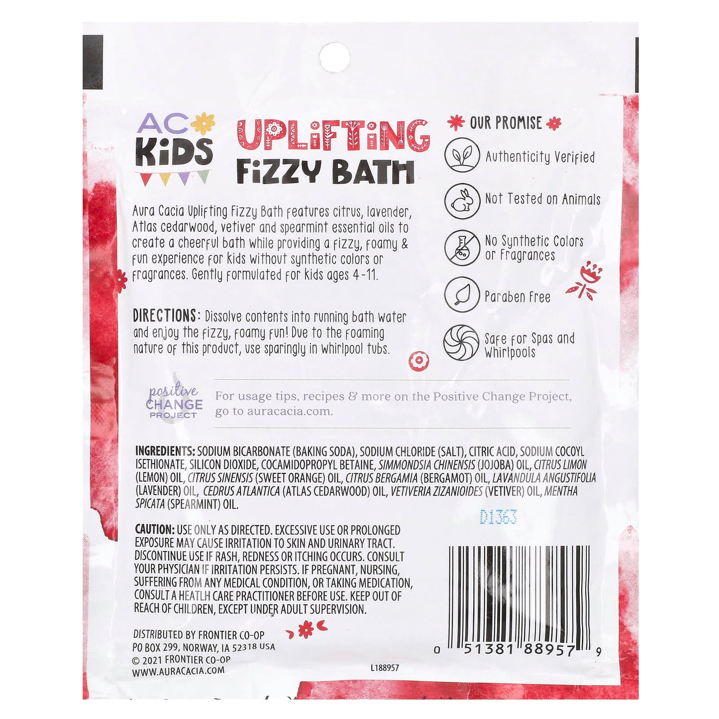 Aura Cacia Uplifting Fizzy Bath for Kids - Citrus & Lavender - Image 2