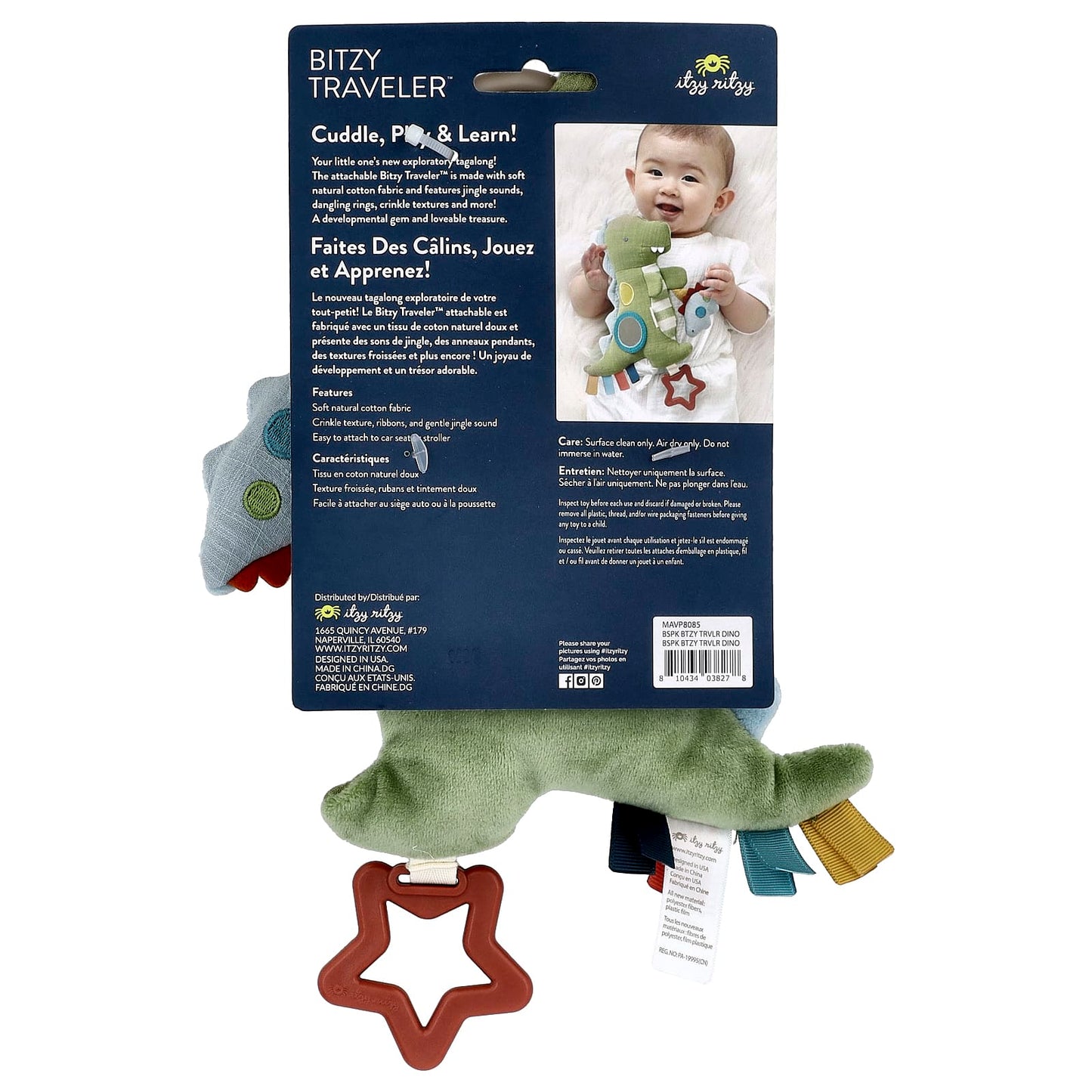 Dino Development Sensory Toy for Infants, 0+ Months | itzy ritzy - Image 2