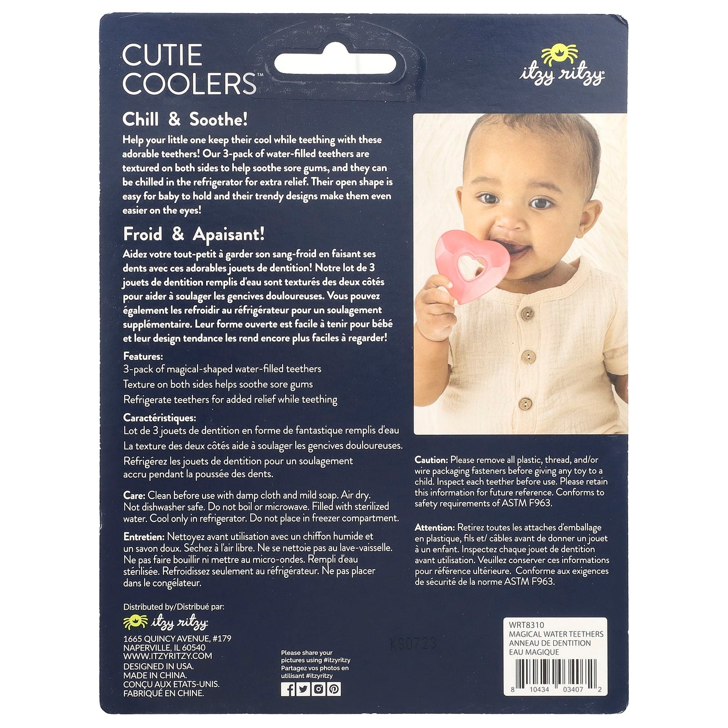 itzy ritzy Soothing Water-Filled Teething Toys for Babies 3+ Months - Image 2