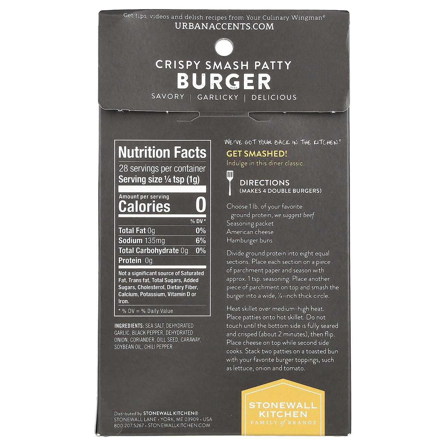 Urban Accents, Crispy Smash Patty Burger, Classic Steakhouse Mix, 1 oz (28 g) - Image 2