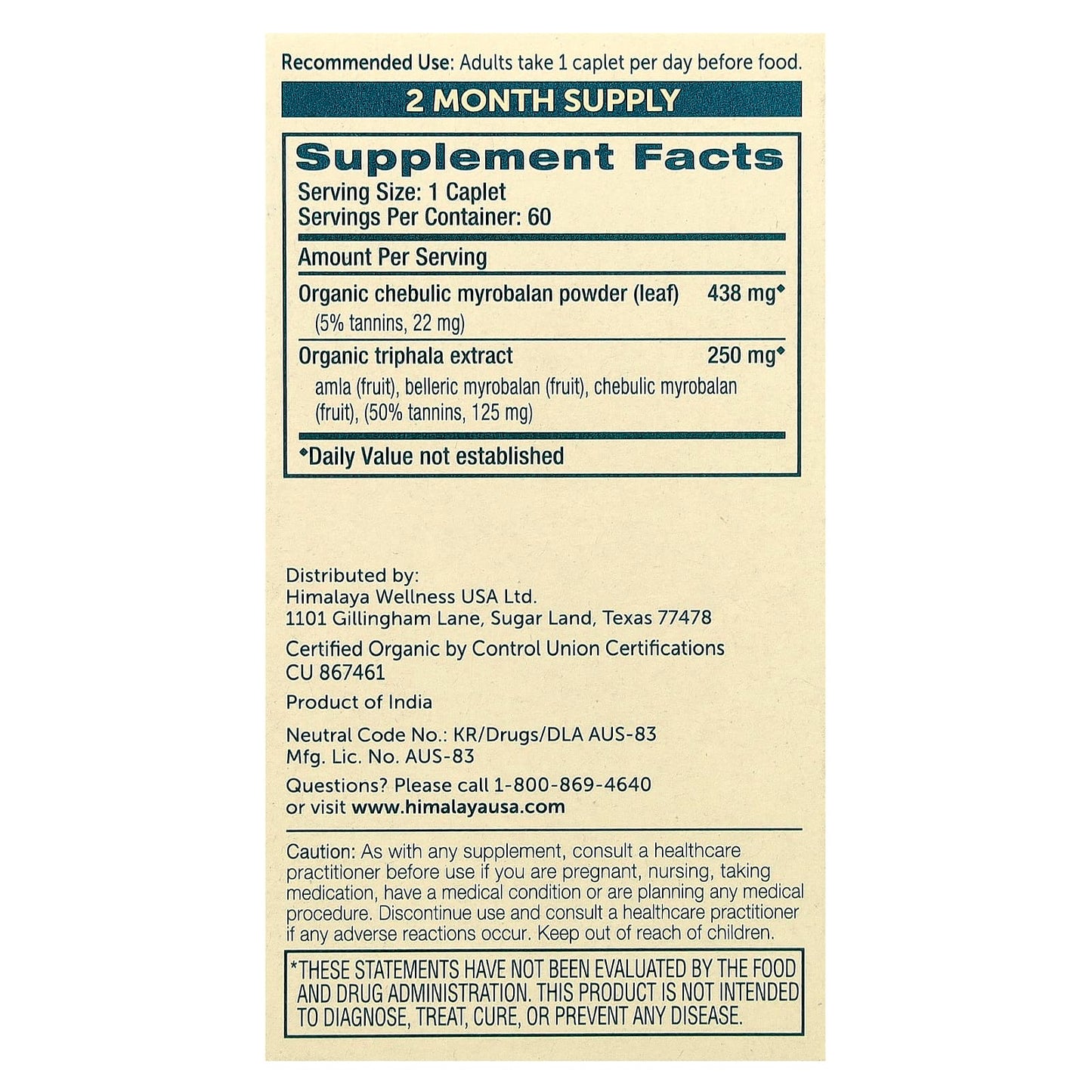 Himalaya Organic Triphala Capsules for Colon Cleanse and Detox - Image 2